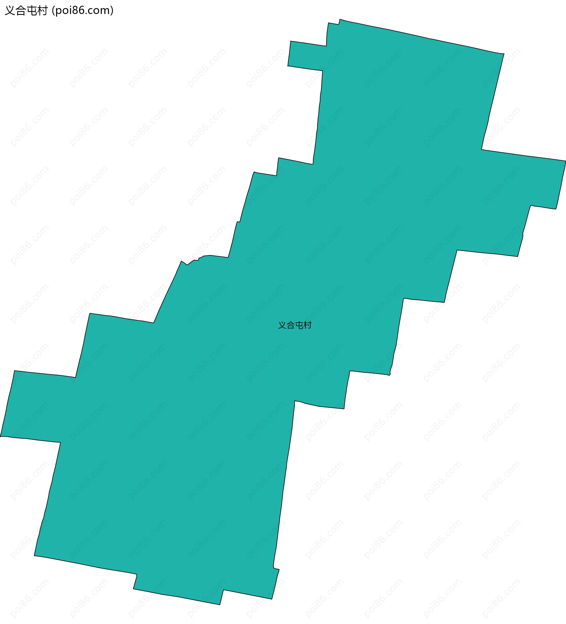 义合屯村边界地图