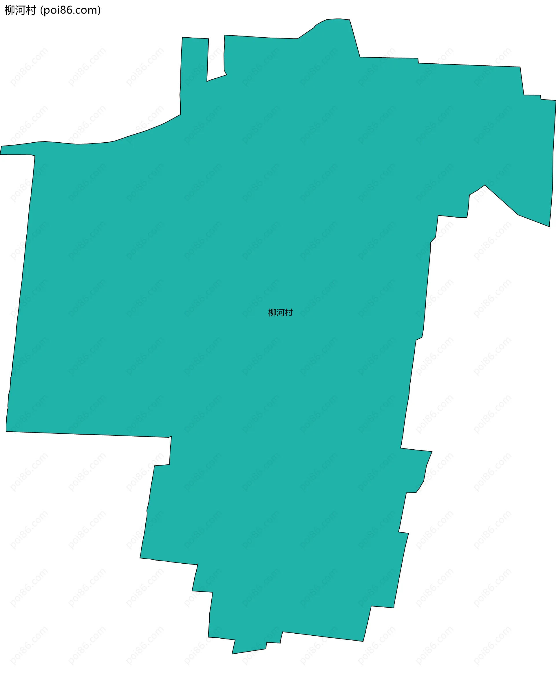 柳河村边界地图