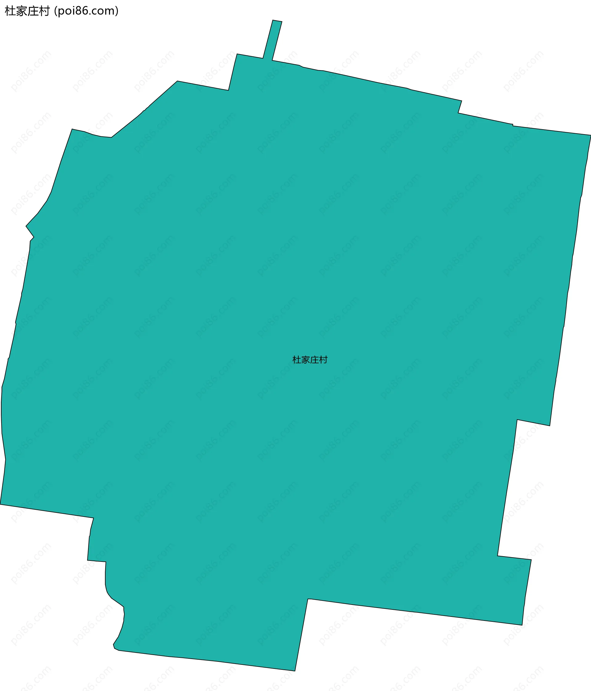 杜家庄村边界地图