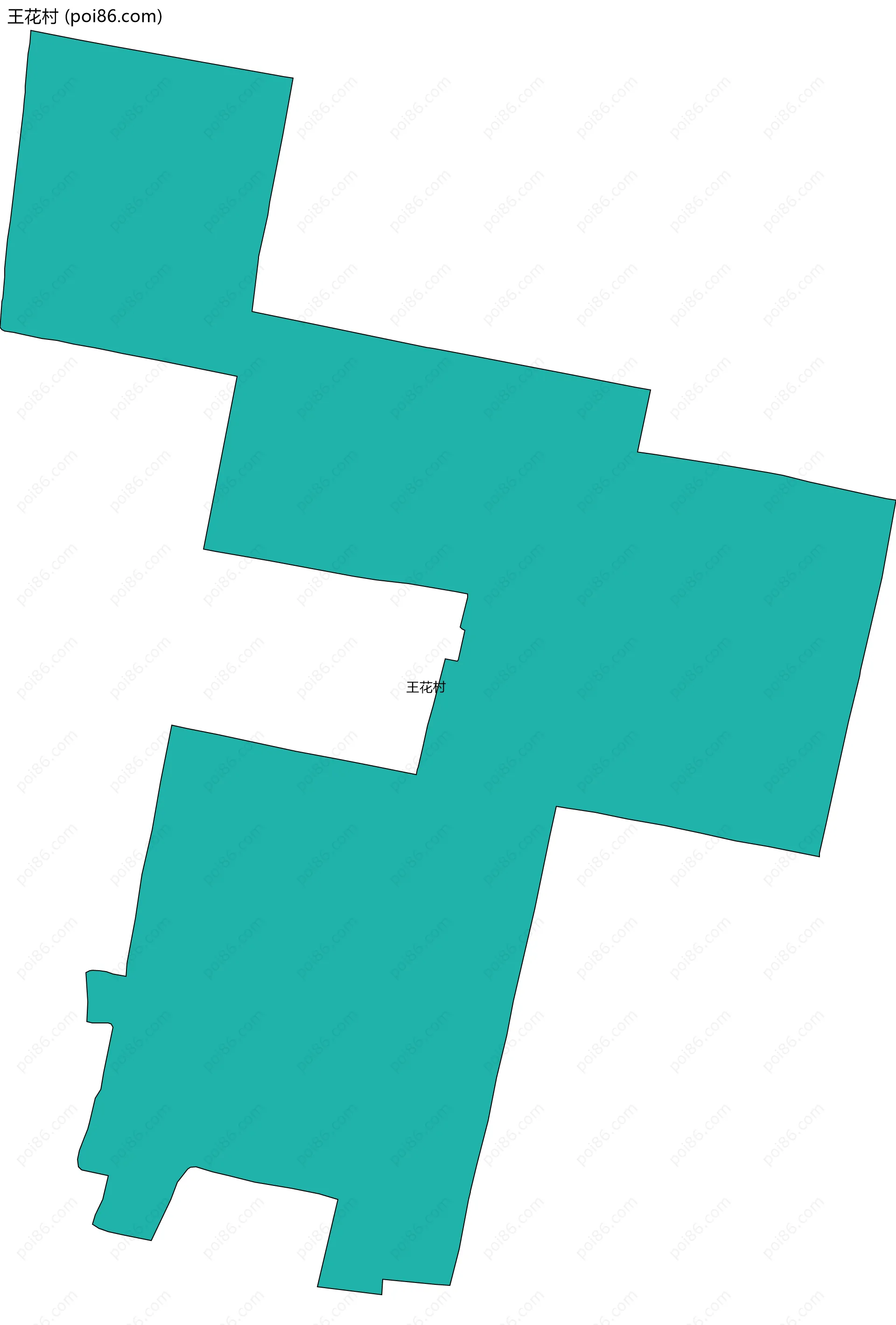 王花村边界地图