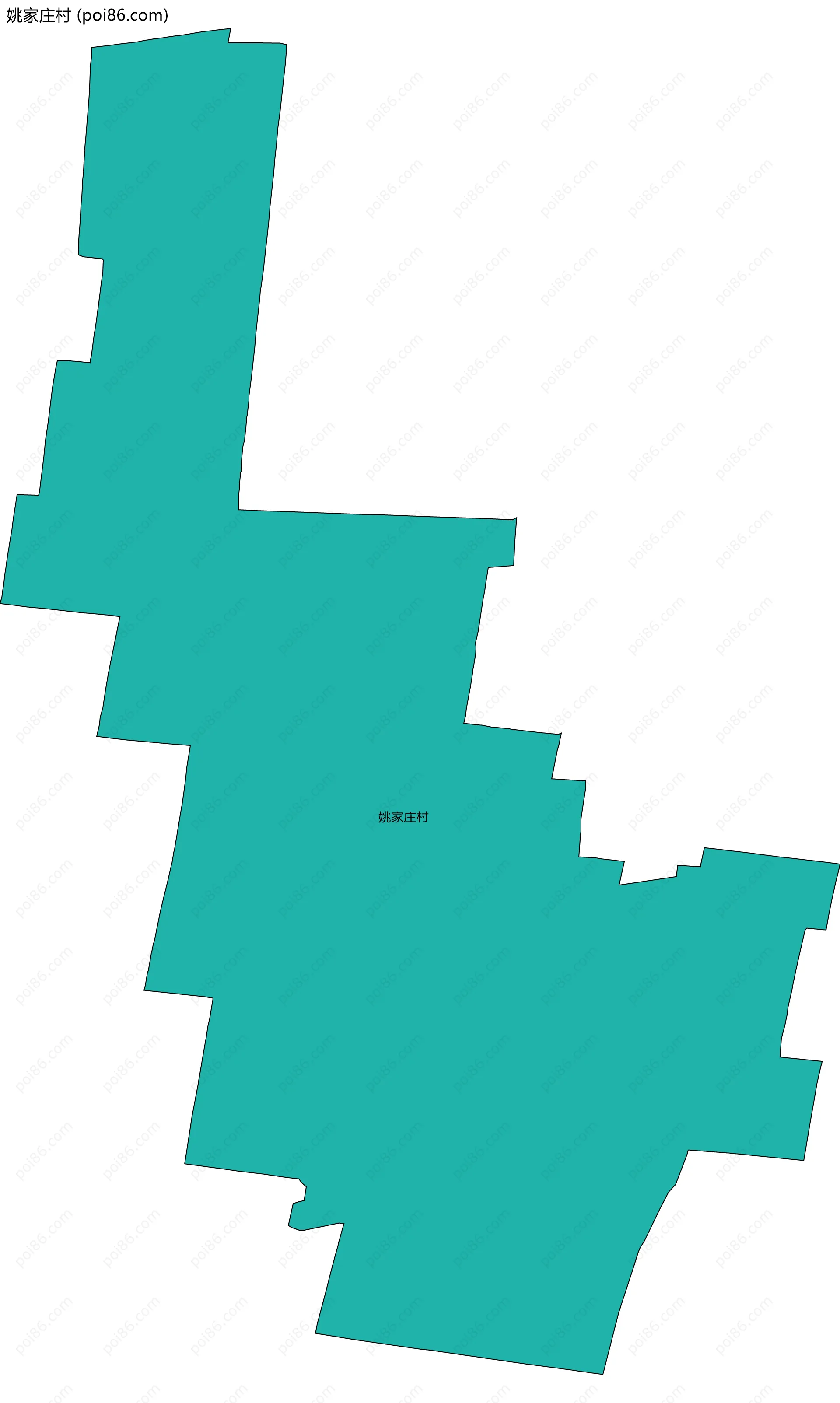 姚家庄村边界地图