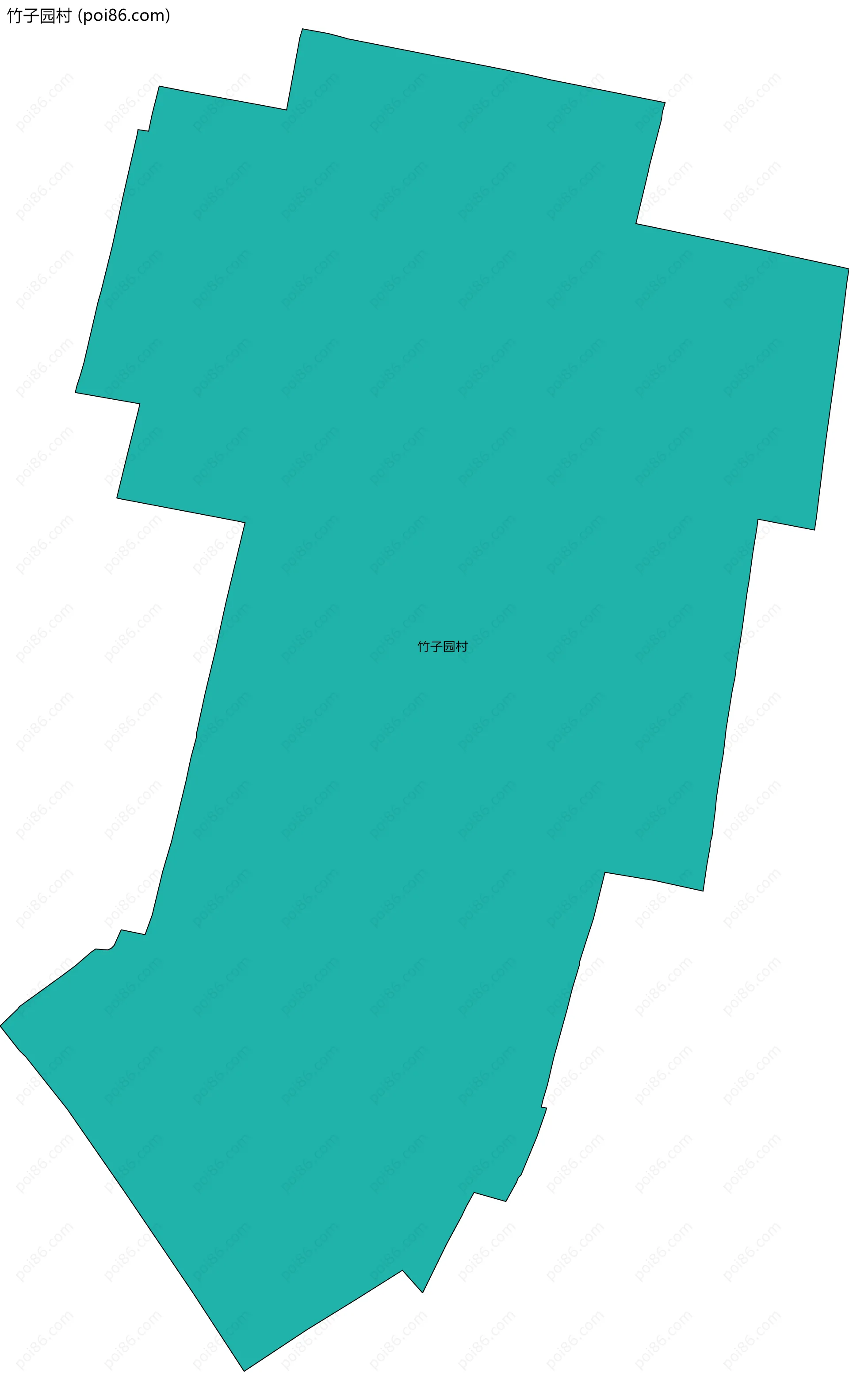 竹子园村边界地图