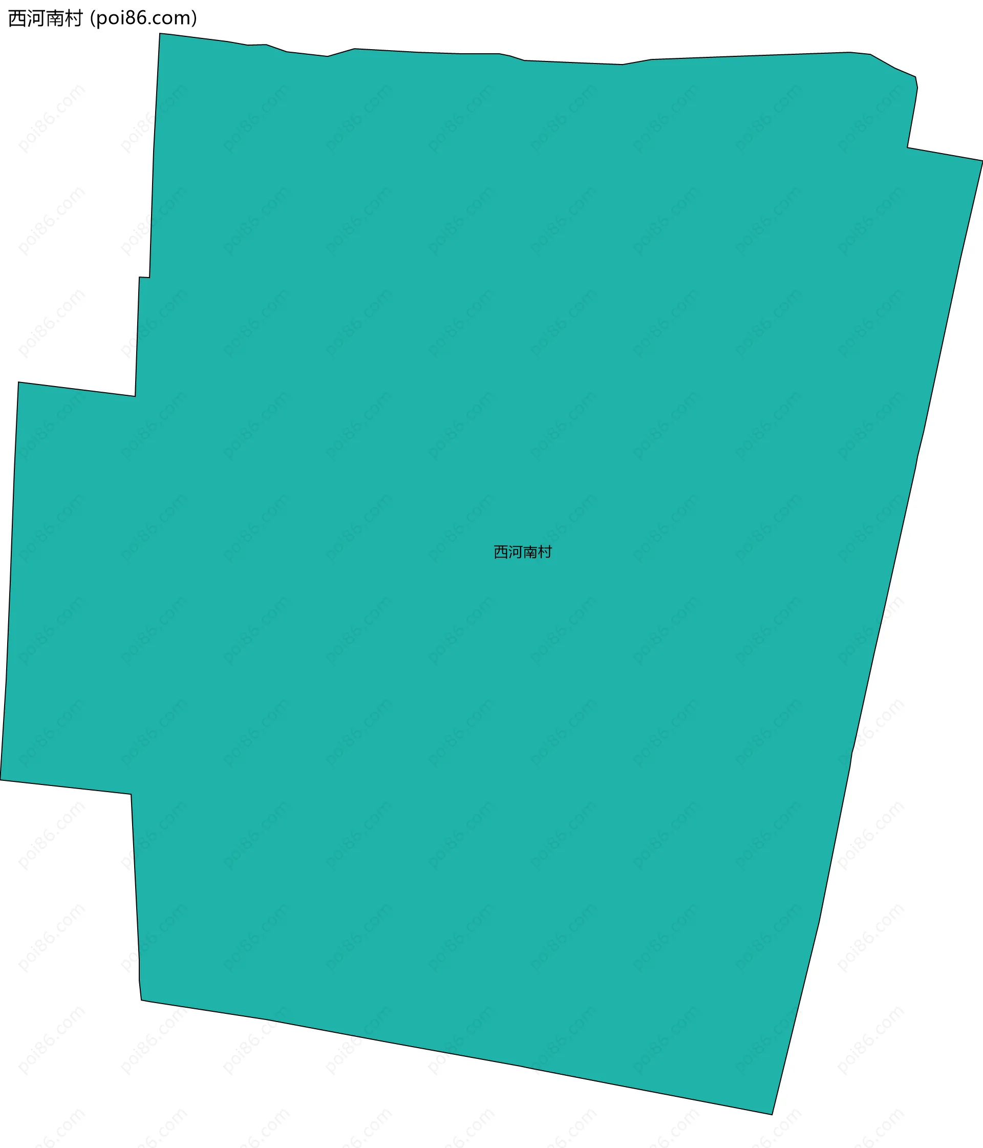 西河南村边界地图