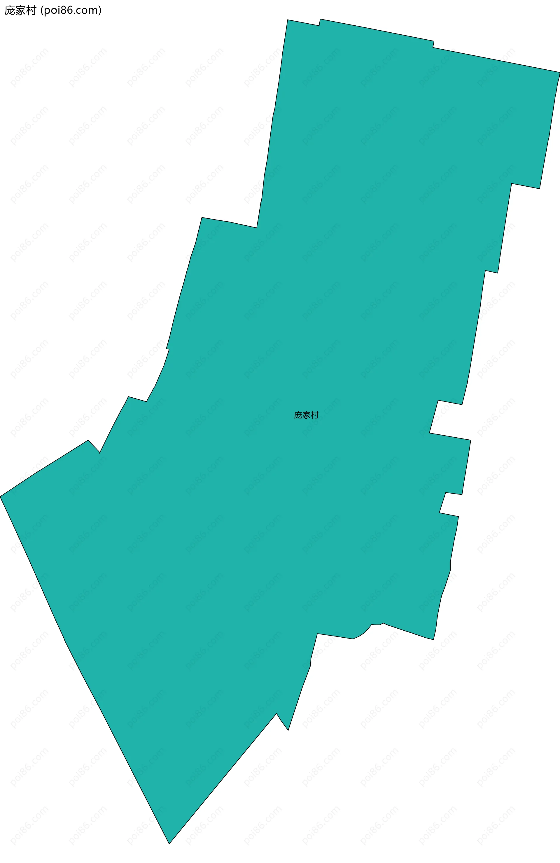 庞家村边界地图