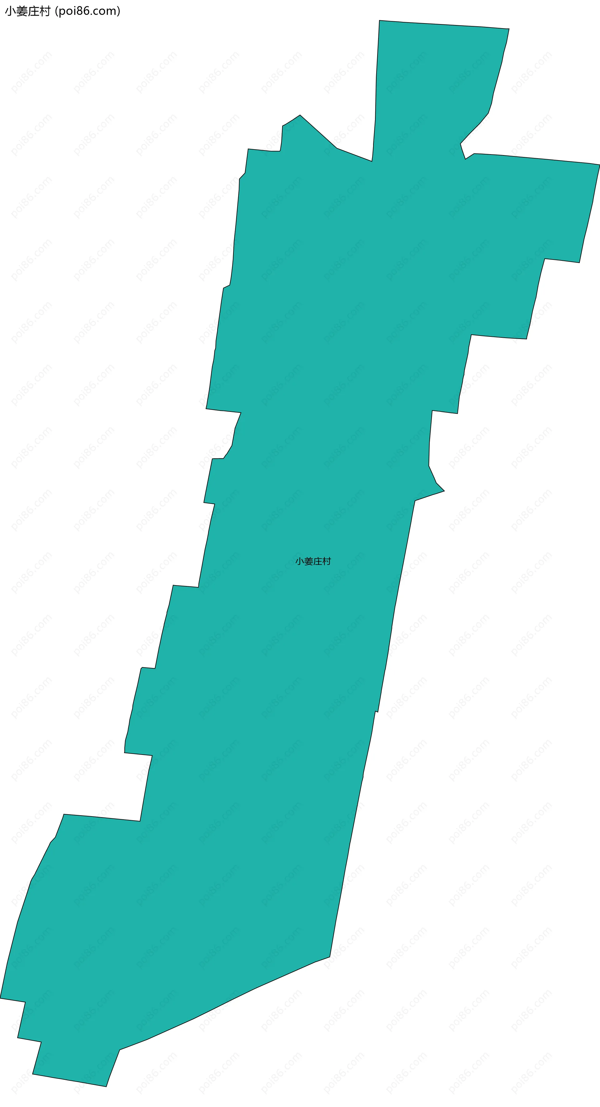 小姜庄村边界地图