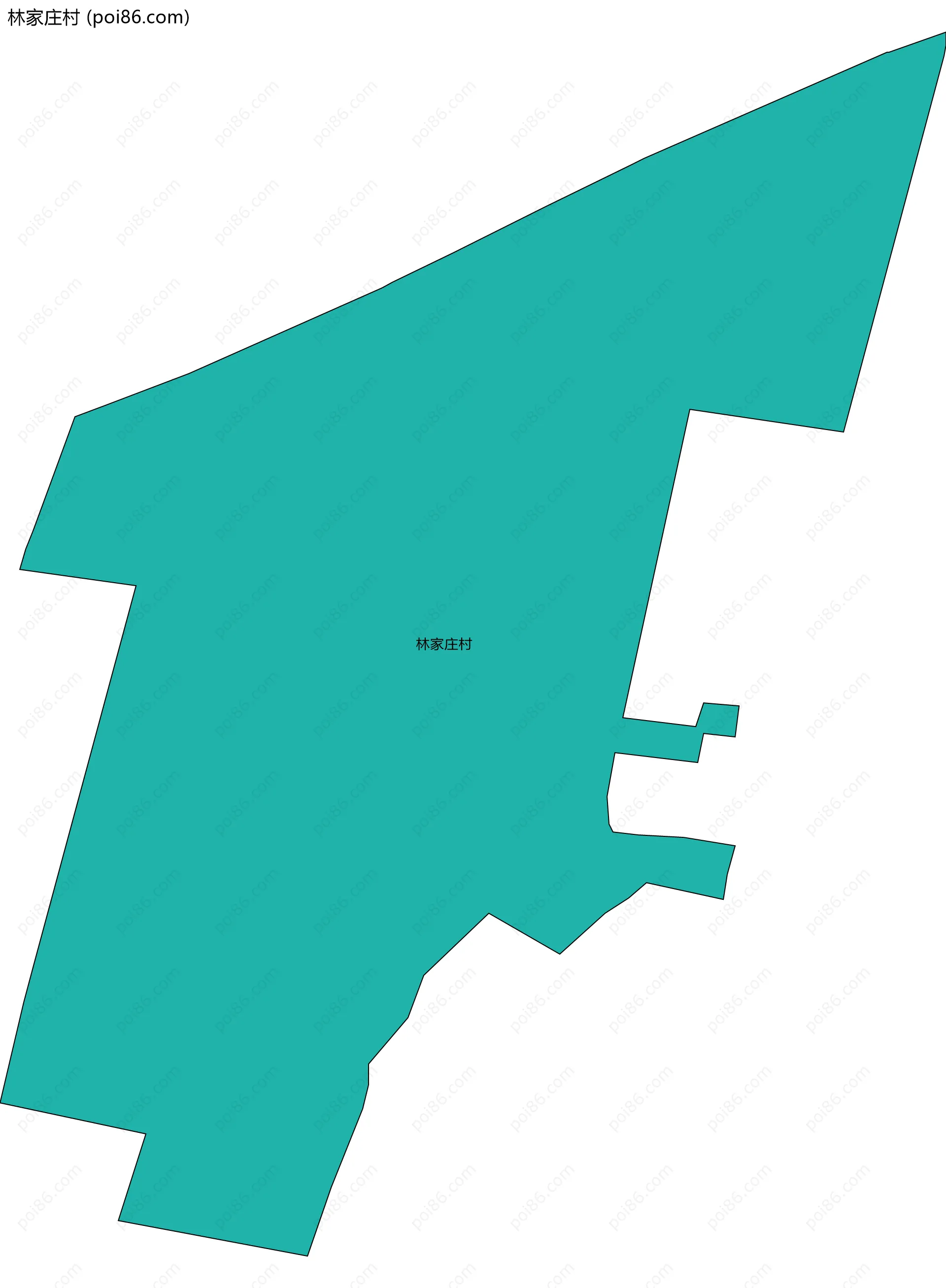 林家庄村边界地图