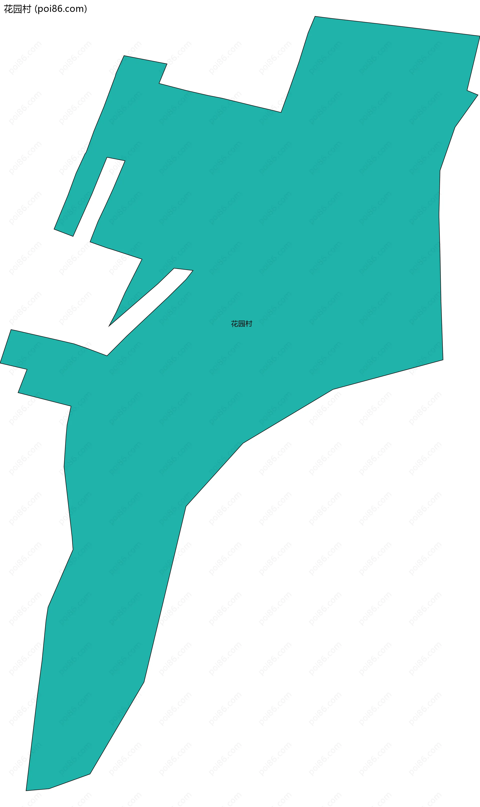 花园村边界地图