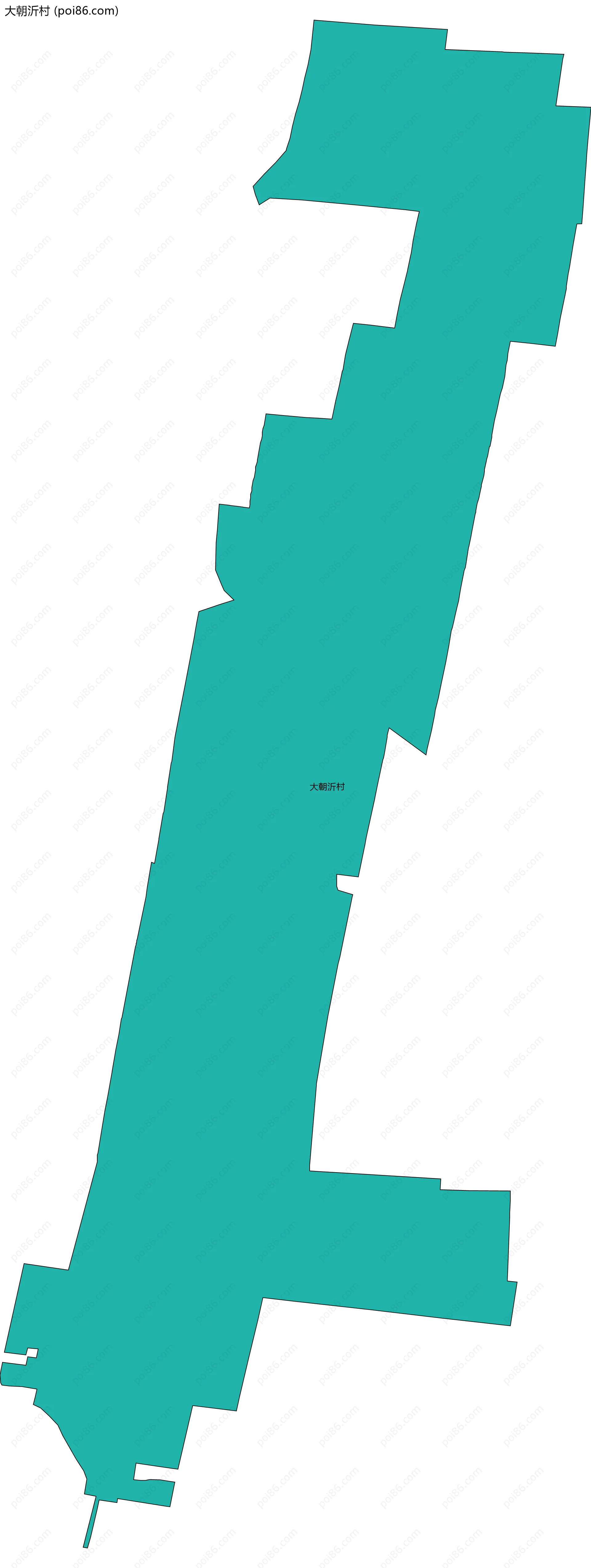 大朝沂村边界地图