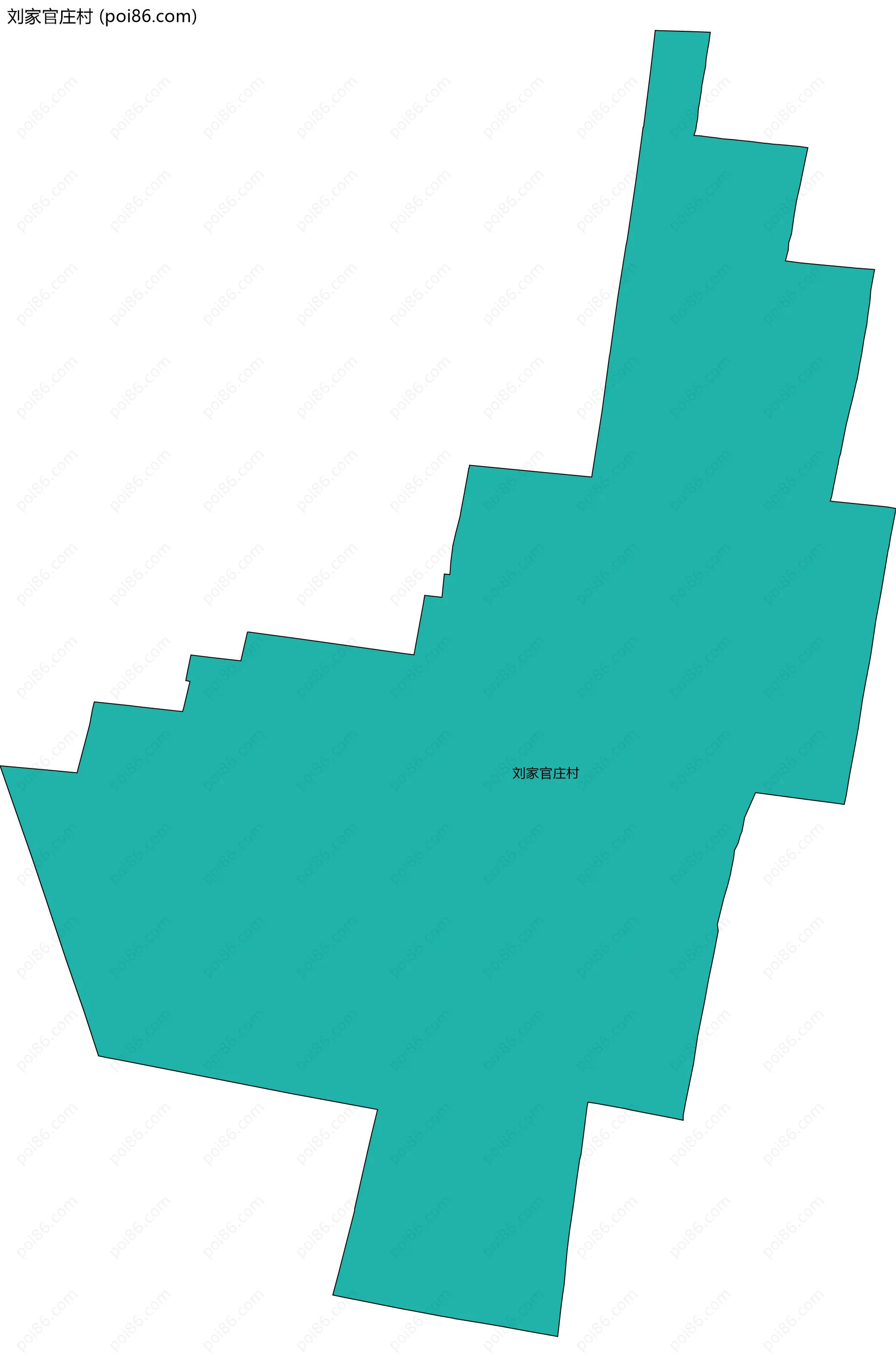刘家官庄村边界地图