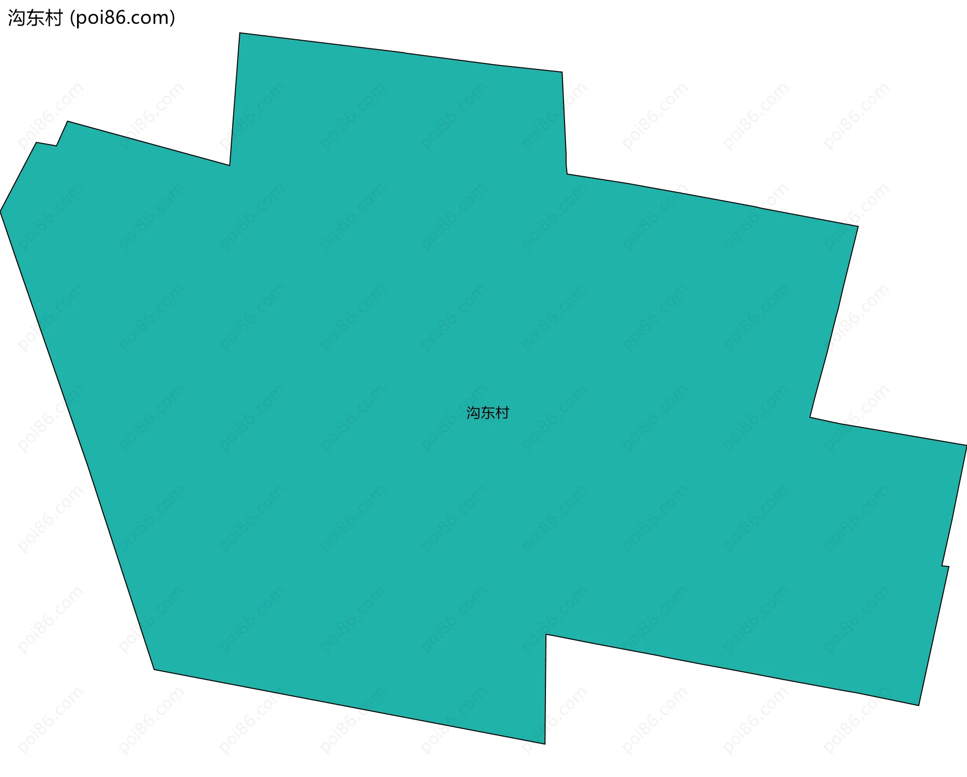 沟东村边界地图