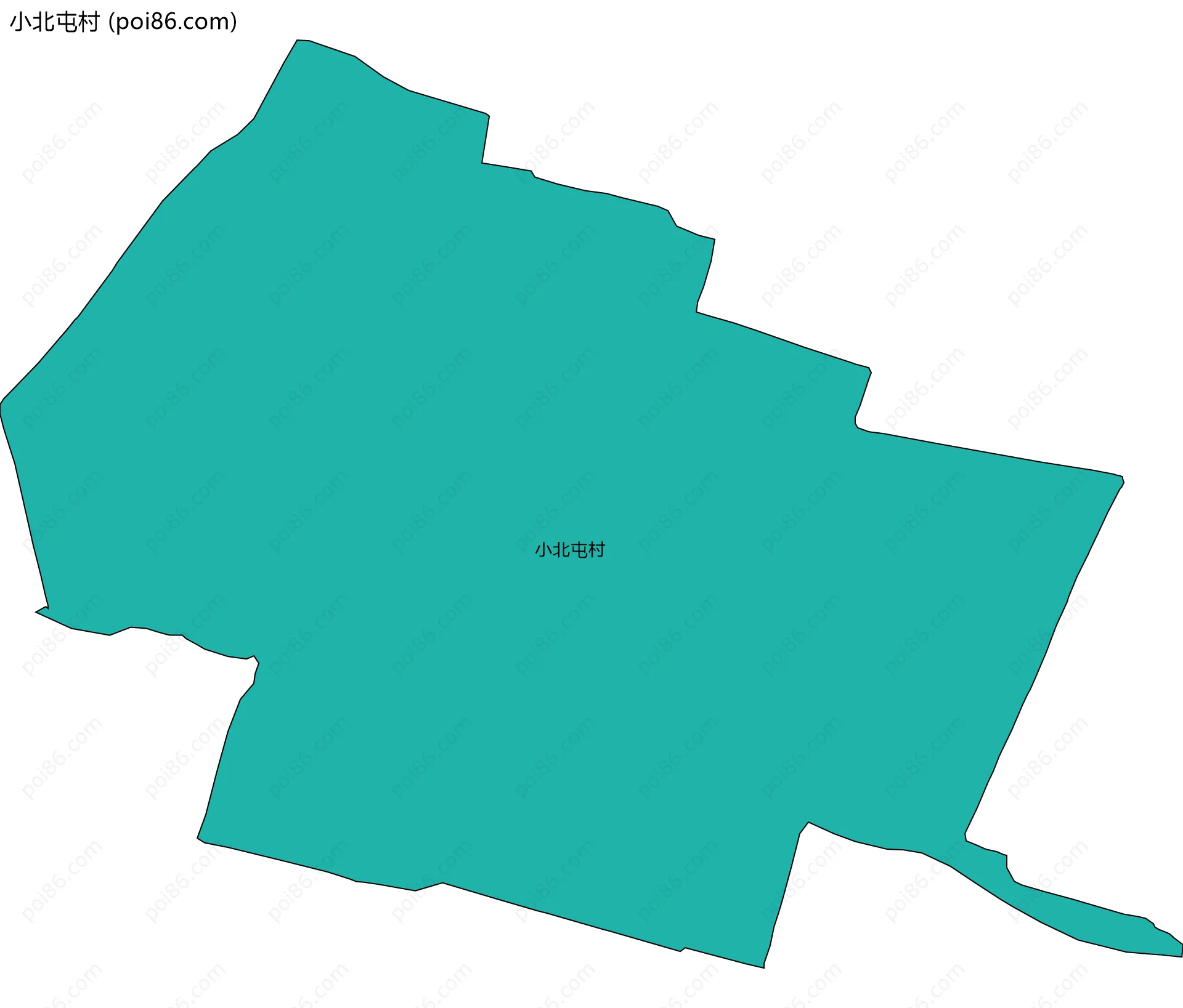 小北屯村边界地图