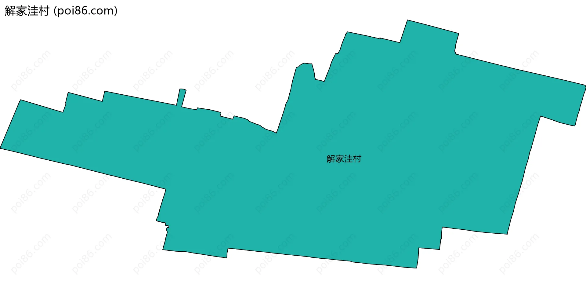 解家洼村边界地图