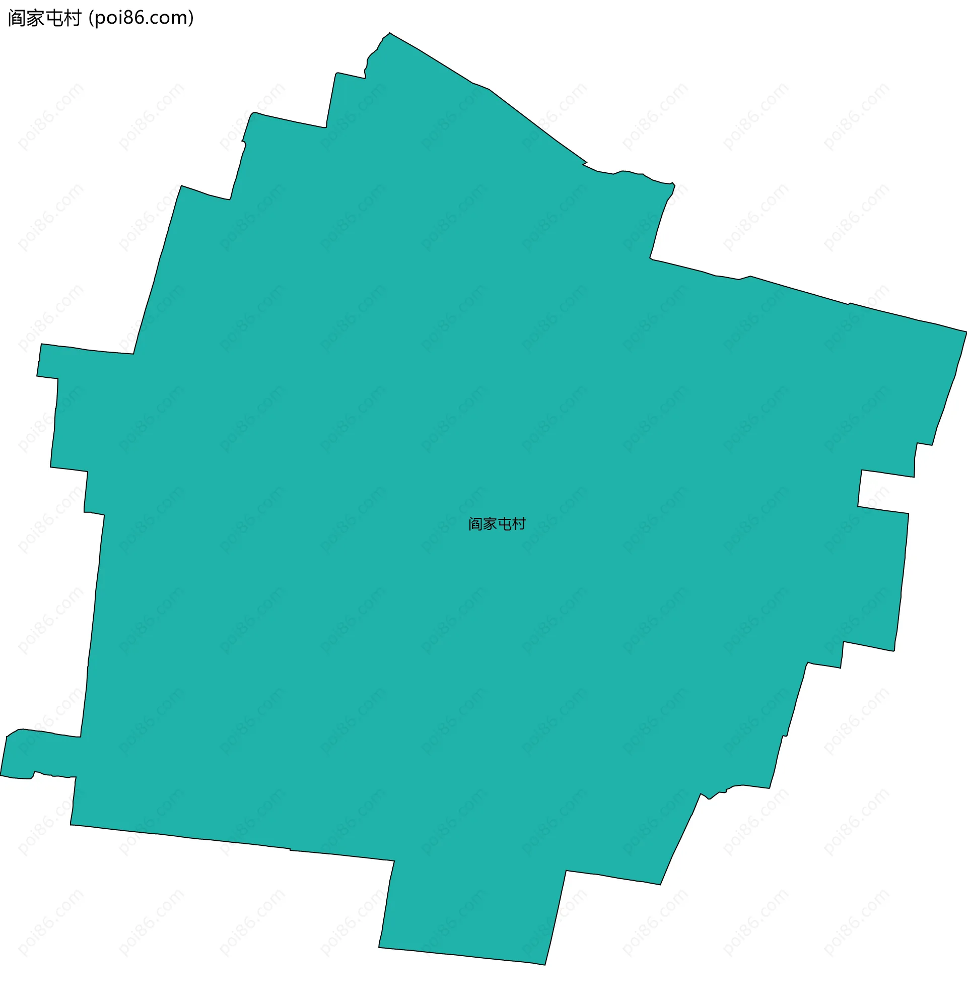 阎家屯村边界地图