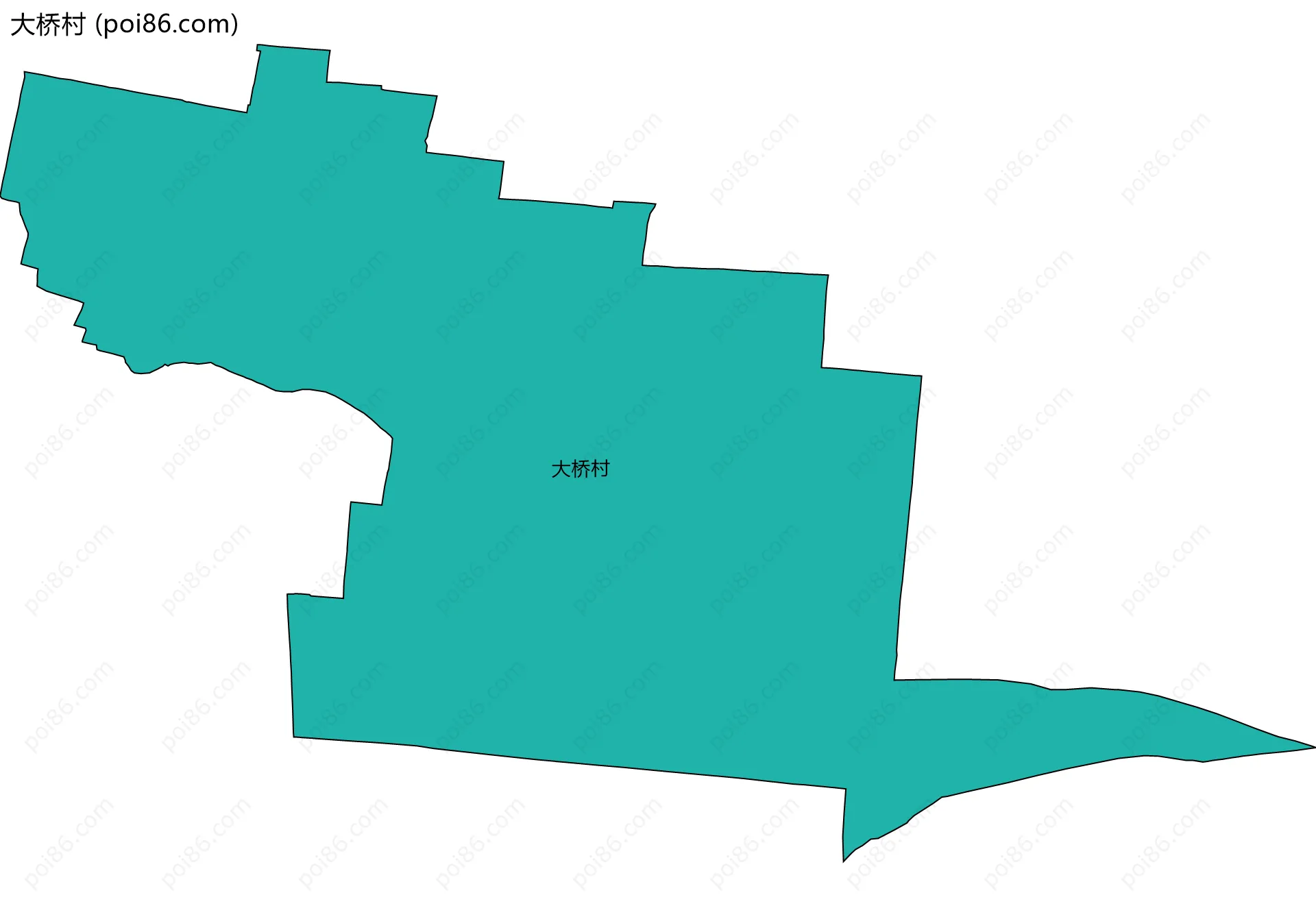 大桥村边界地图