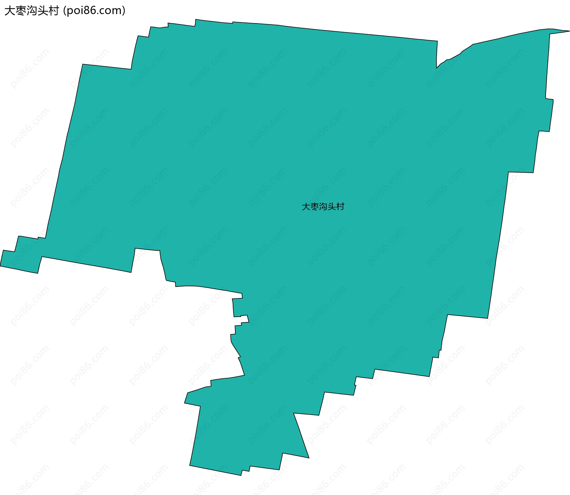 大枣沟头村边界地图