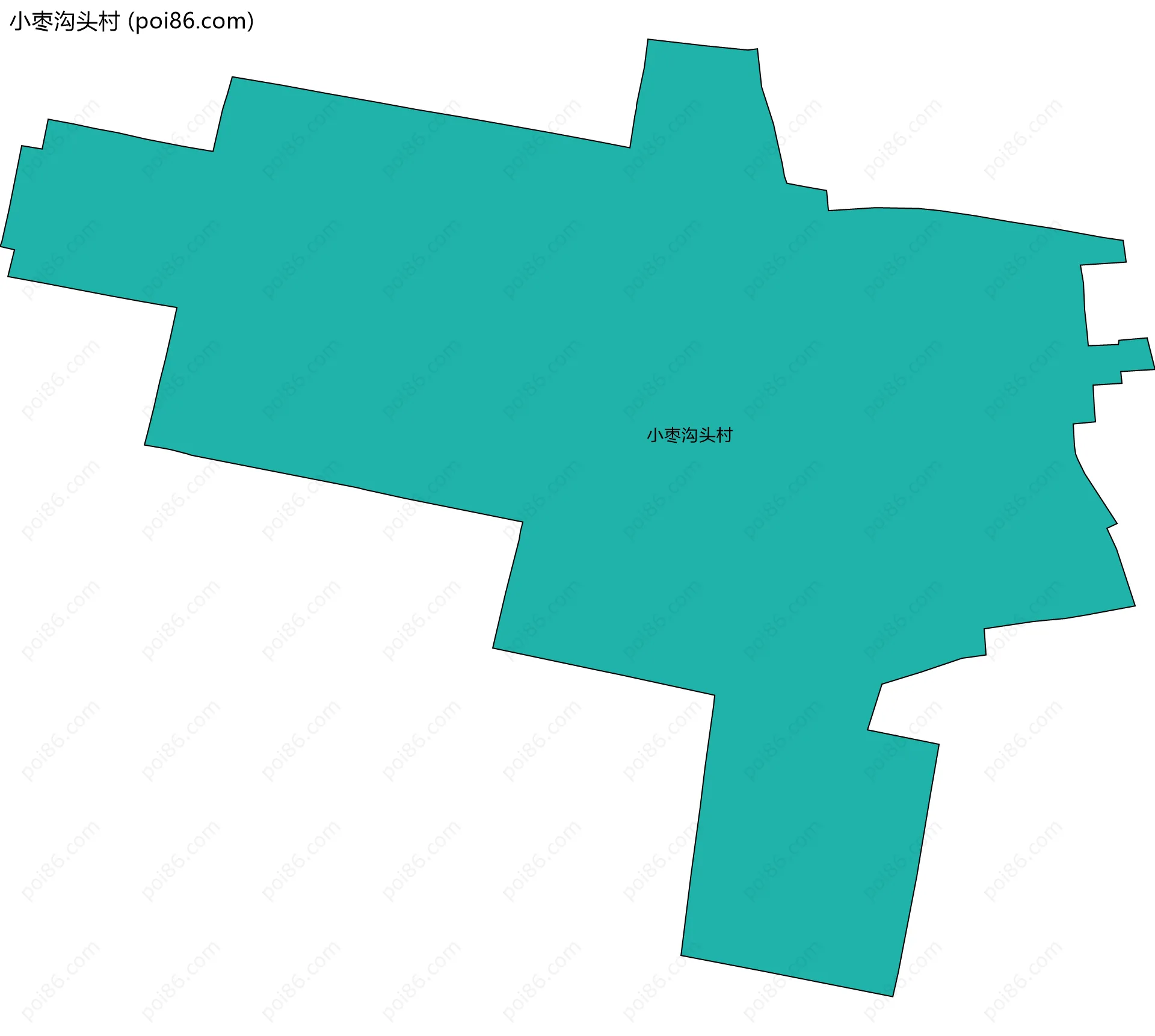 小枣沟头村边界地图