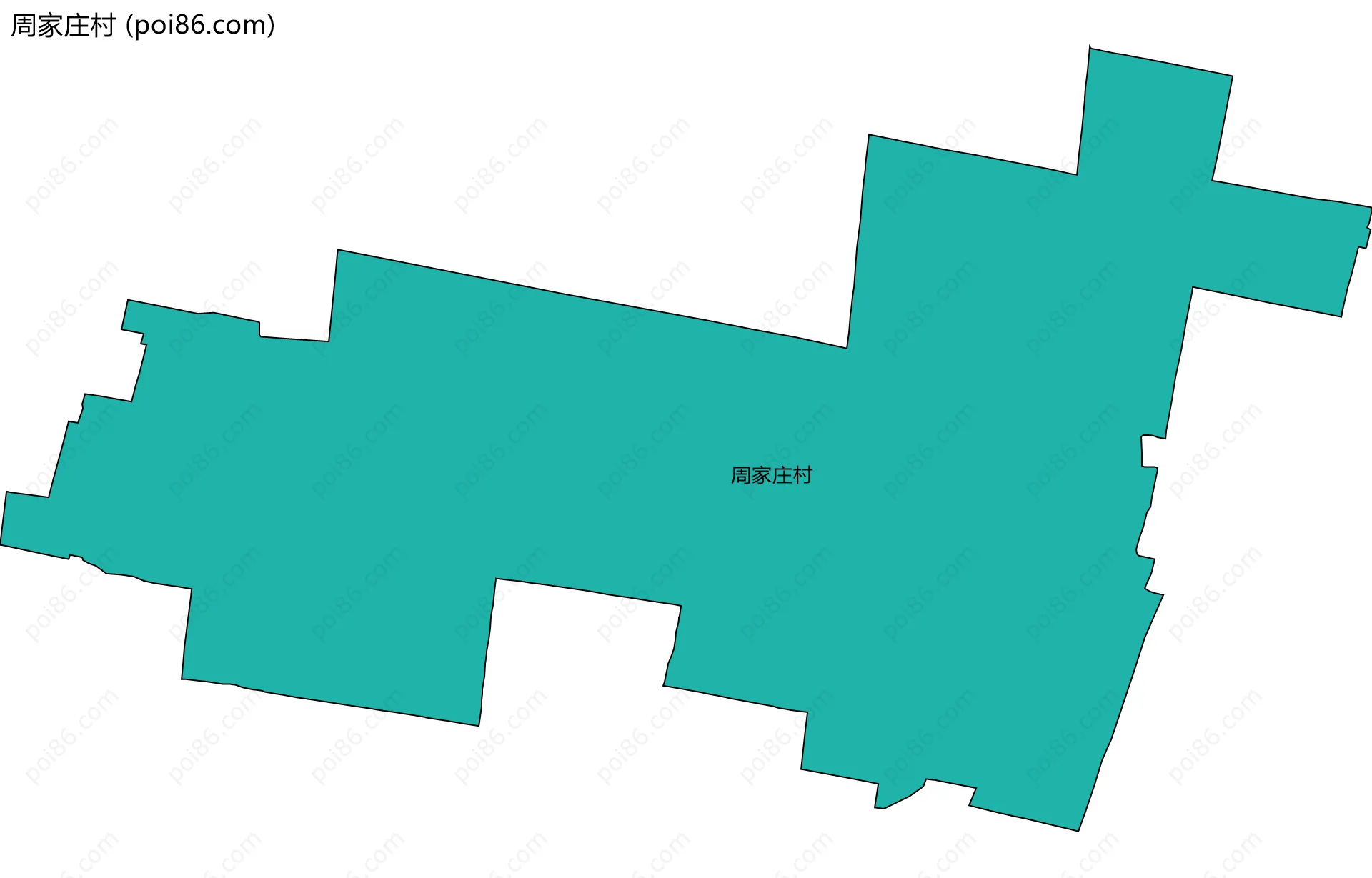 周家庄村边界地图