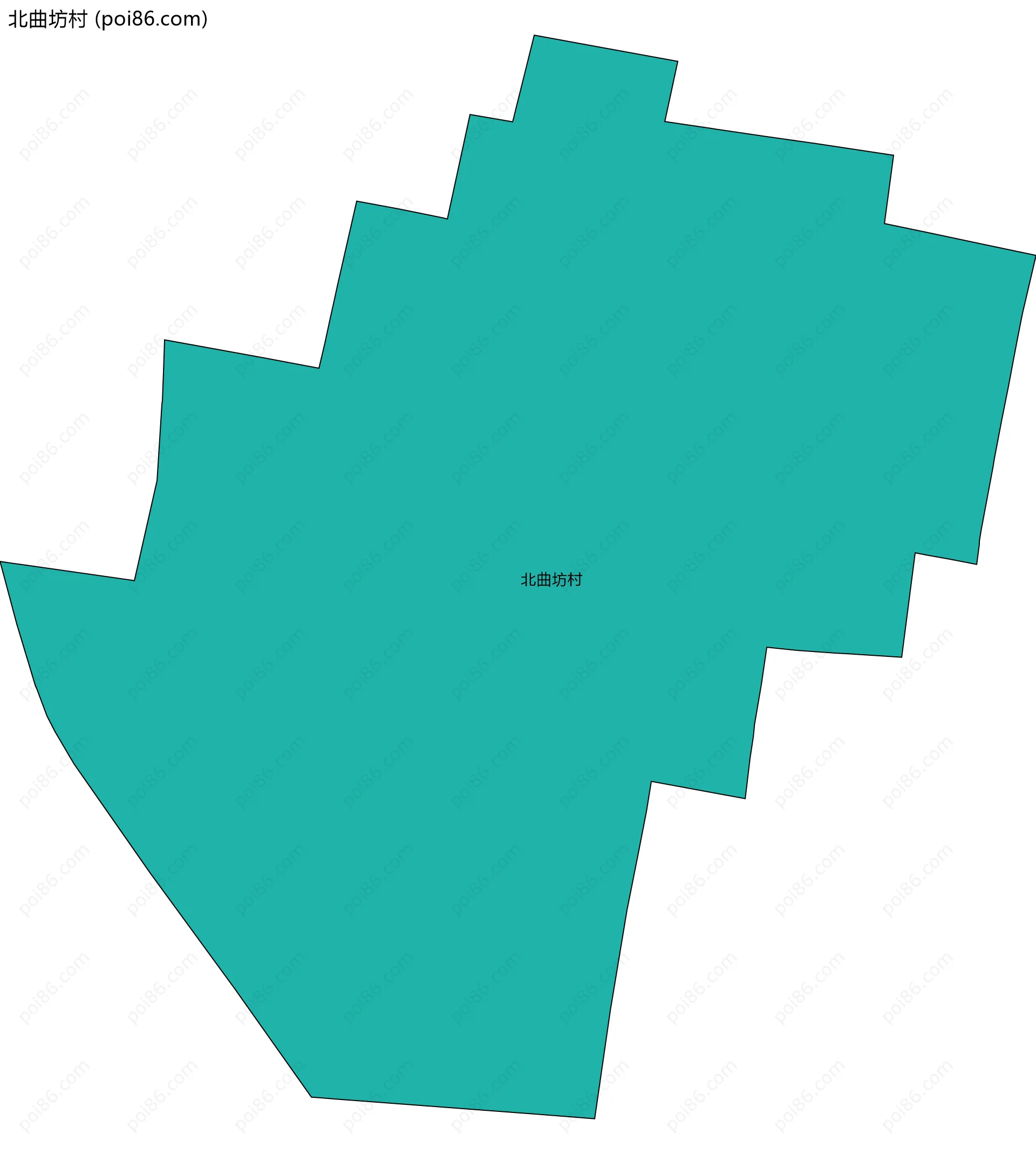北曲坊村边界地图