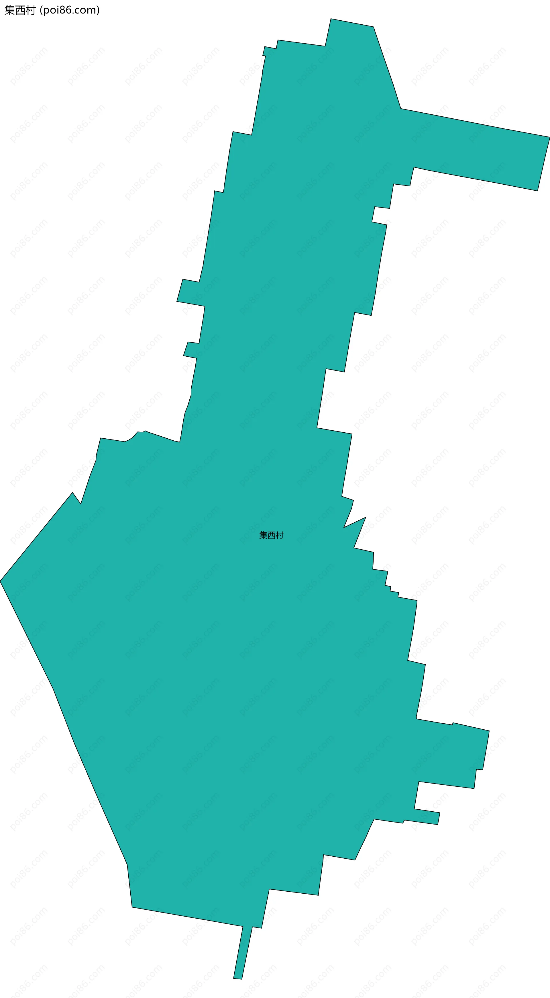 集西村边界地图