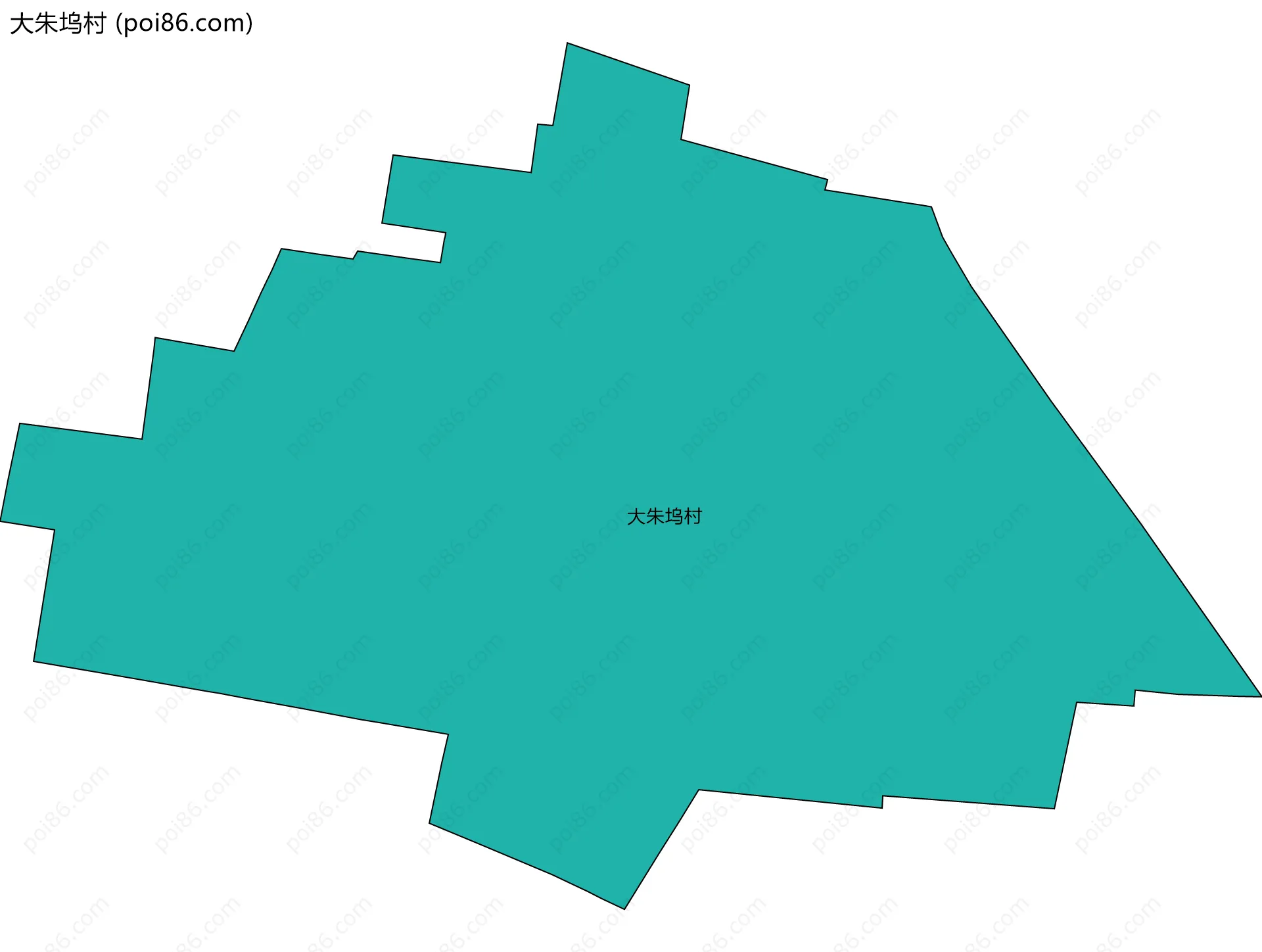 大朱坞村边界地图