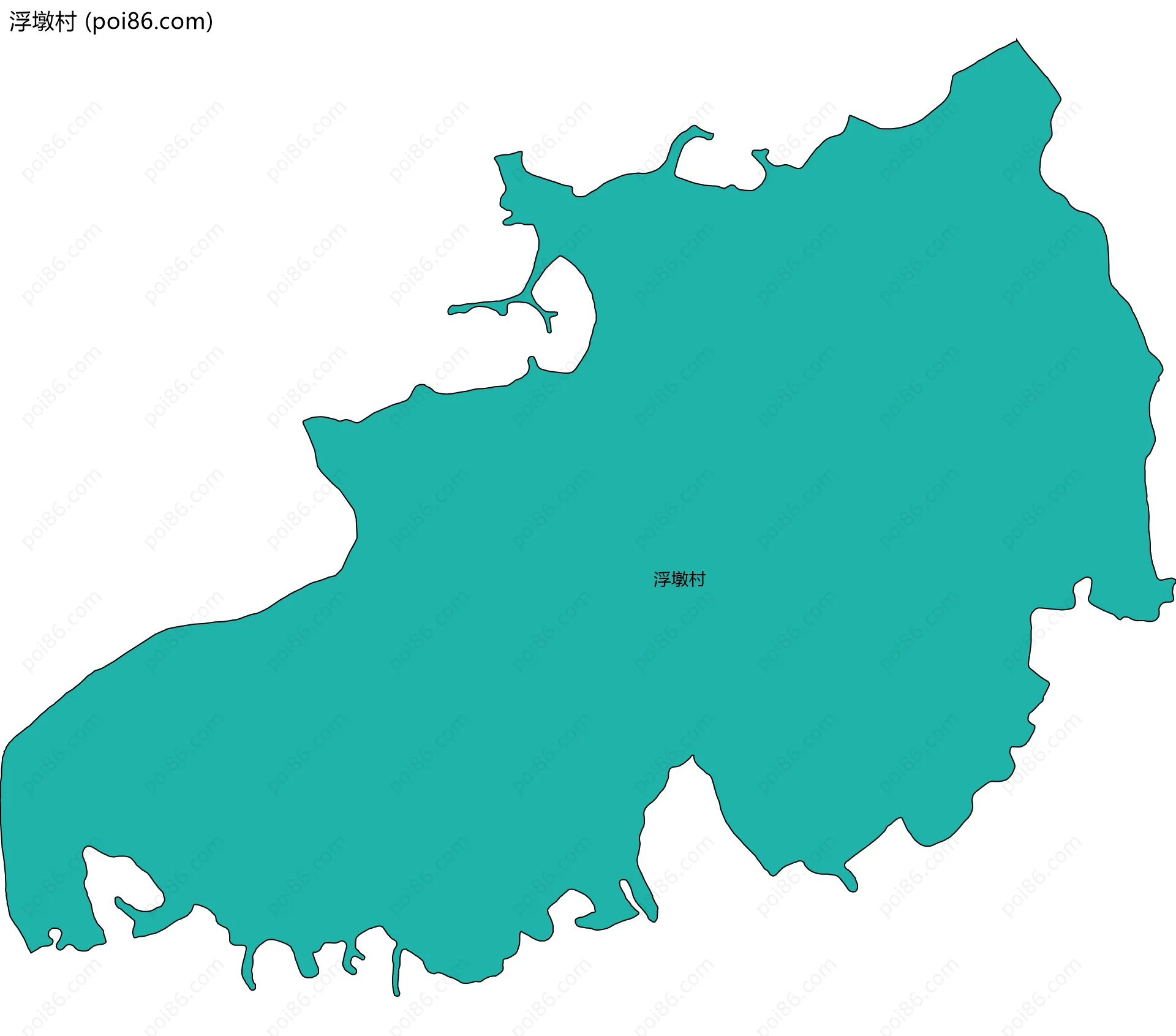 浮墩村边界地图