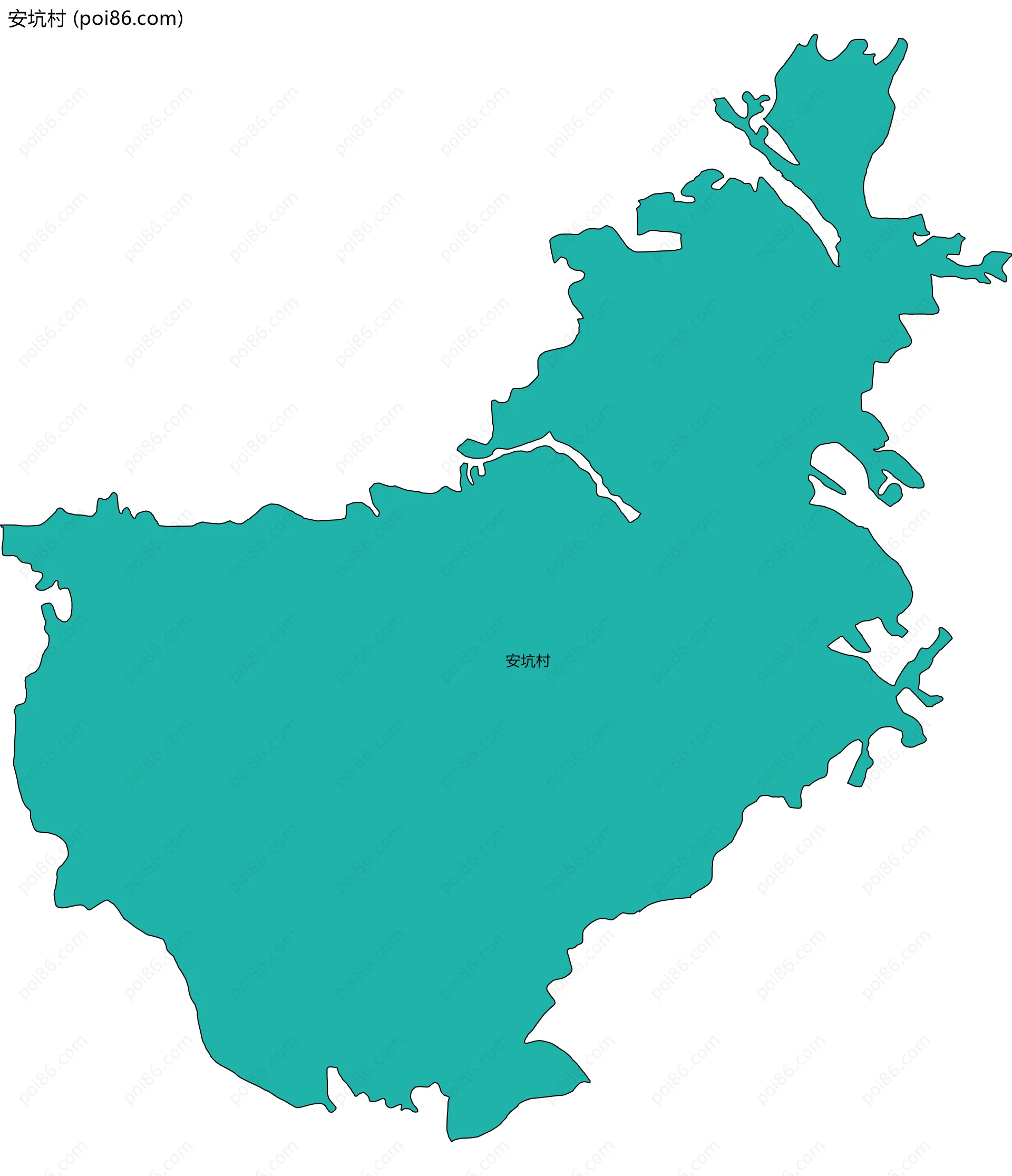 安坑村边界地图