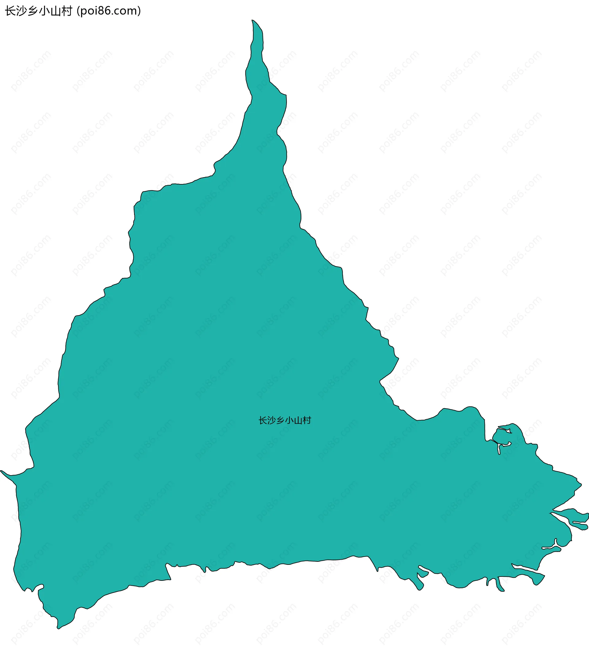 长沙乡小山村边界地图