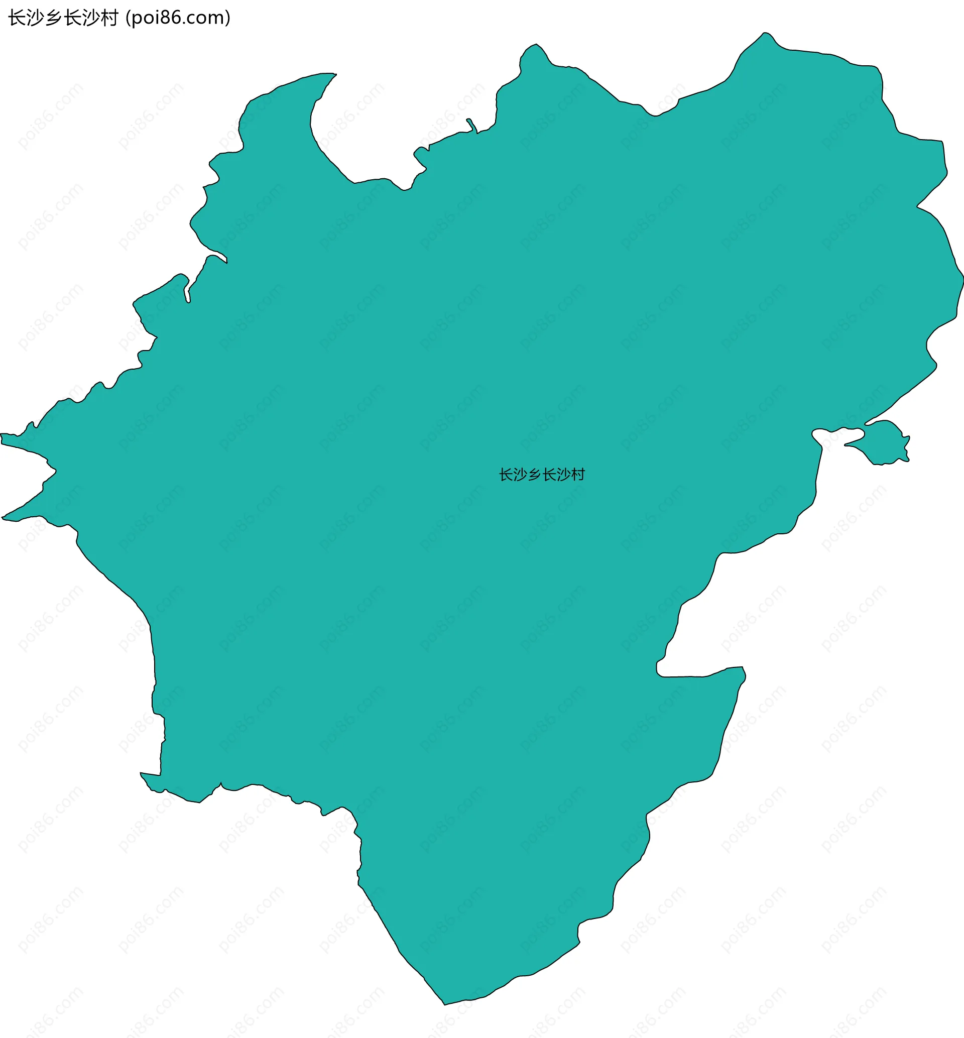 长沙乡长沙村边界地图