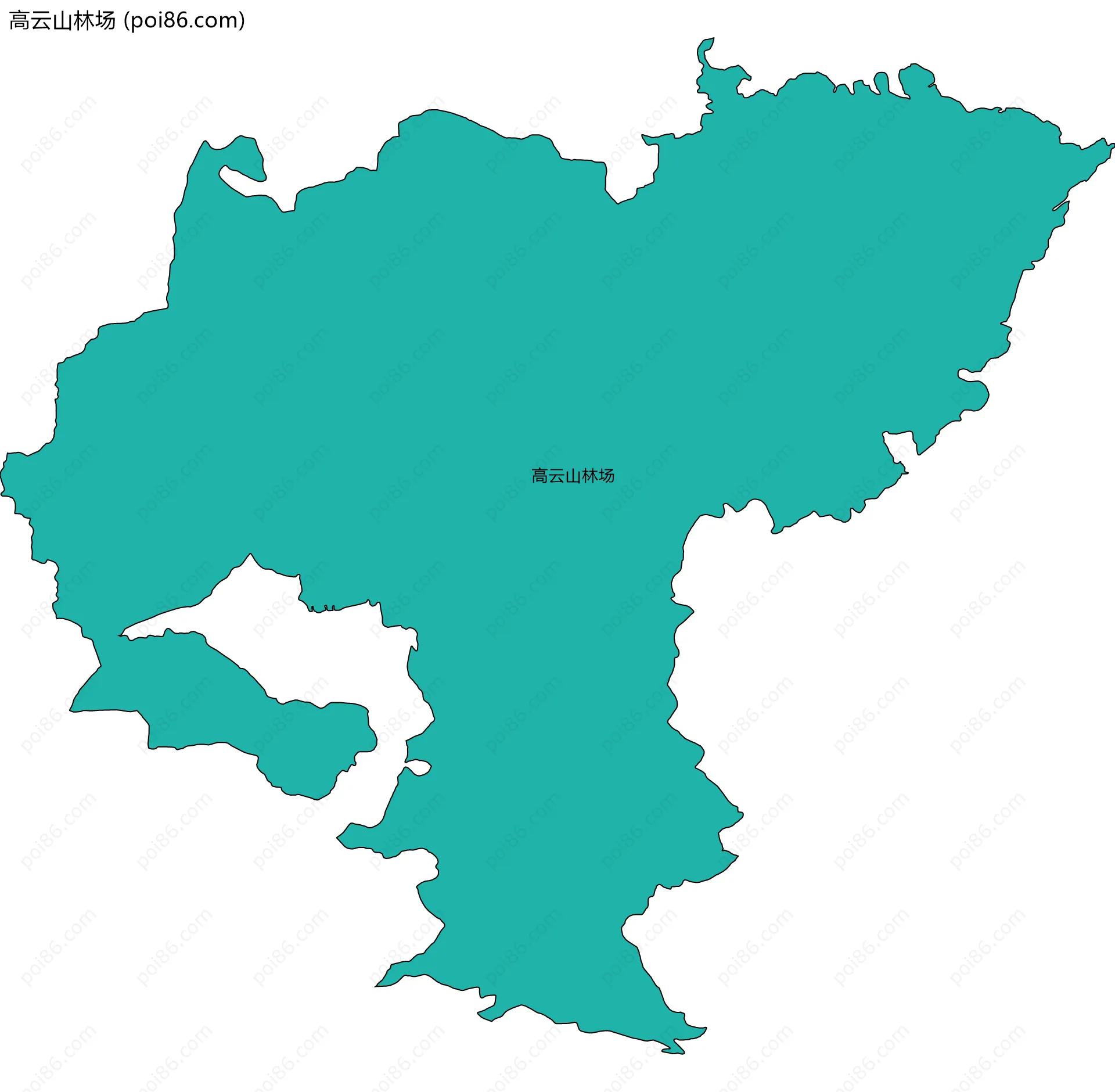 高云山林场边界地图