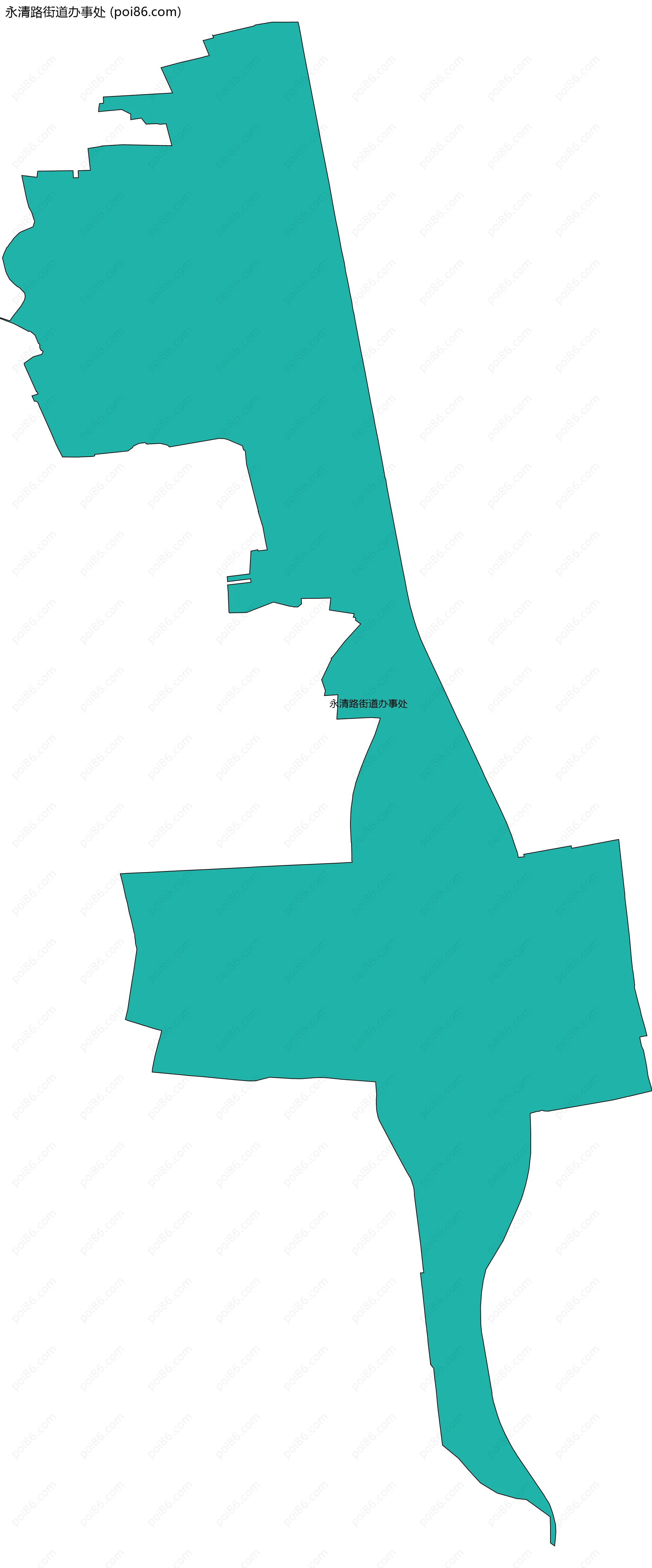 永清路街道办事处边界地图