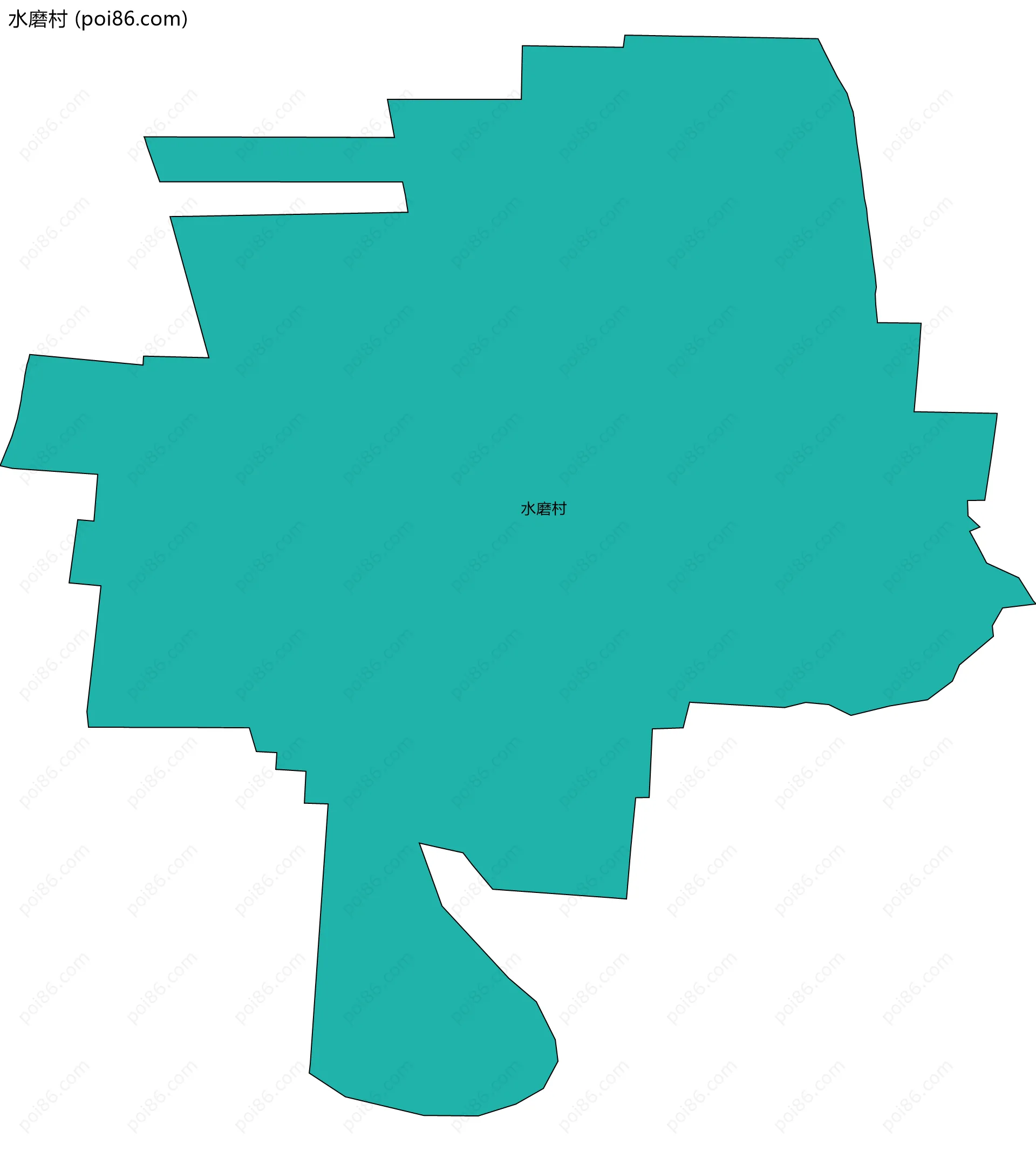 水磨村边界地图