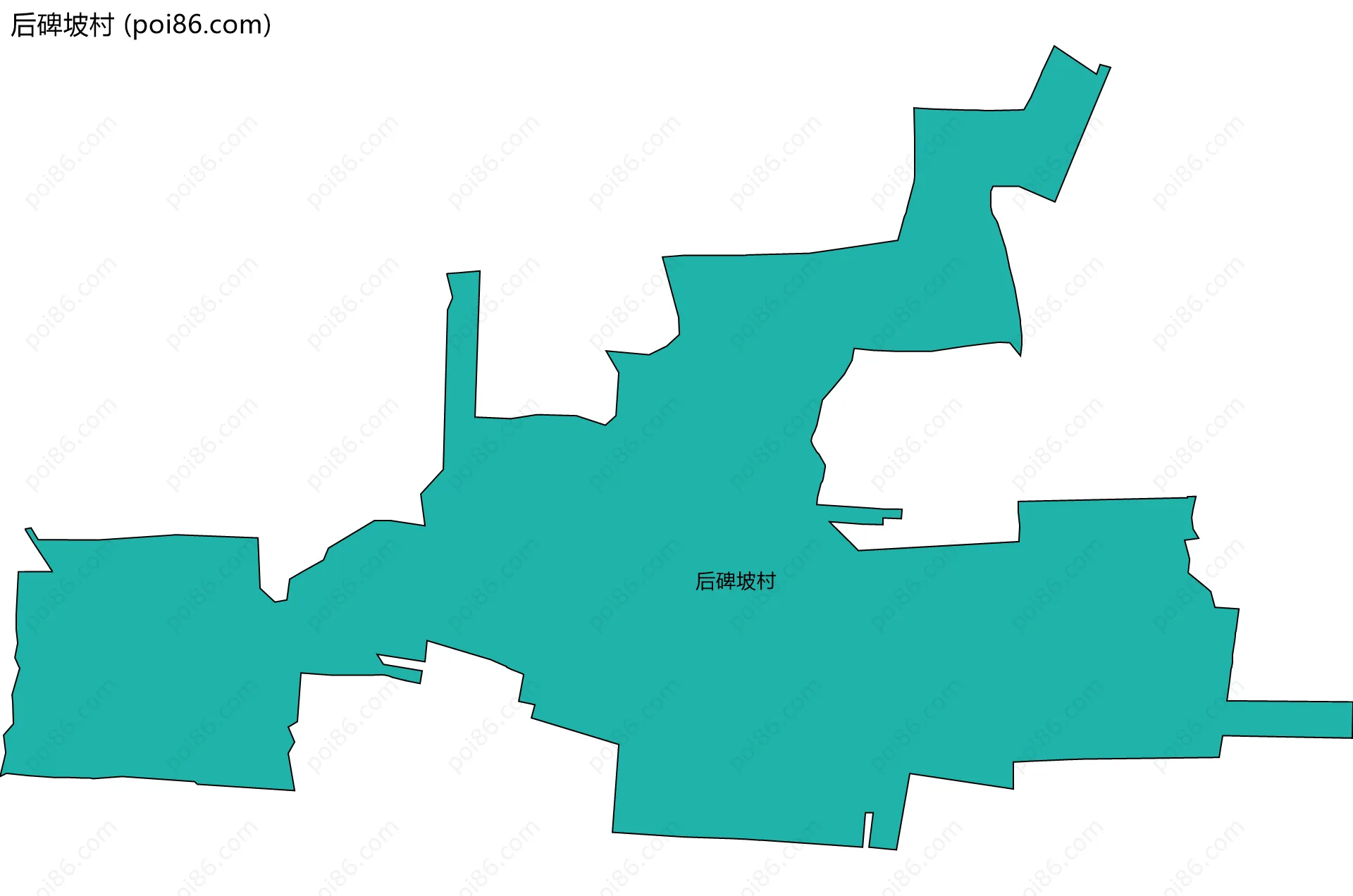 后碑坡村边界地图