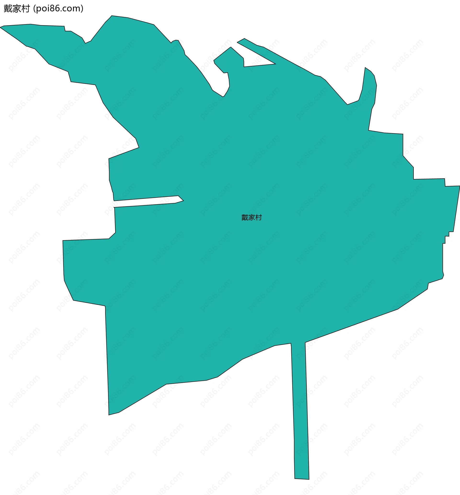 戴家村边界地图