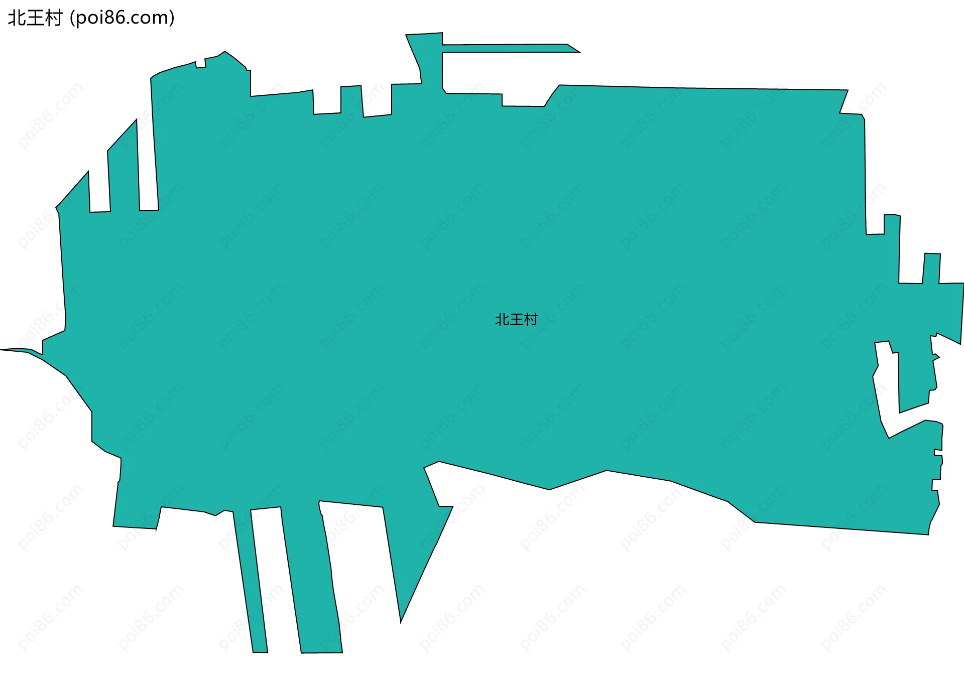 北王村边界地图