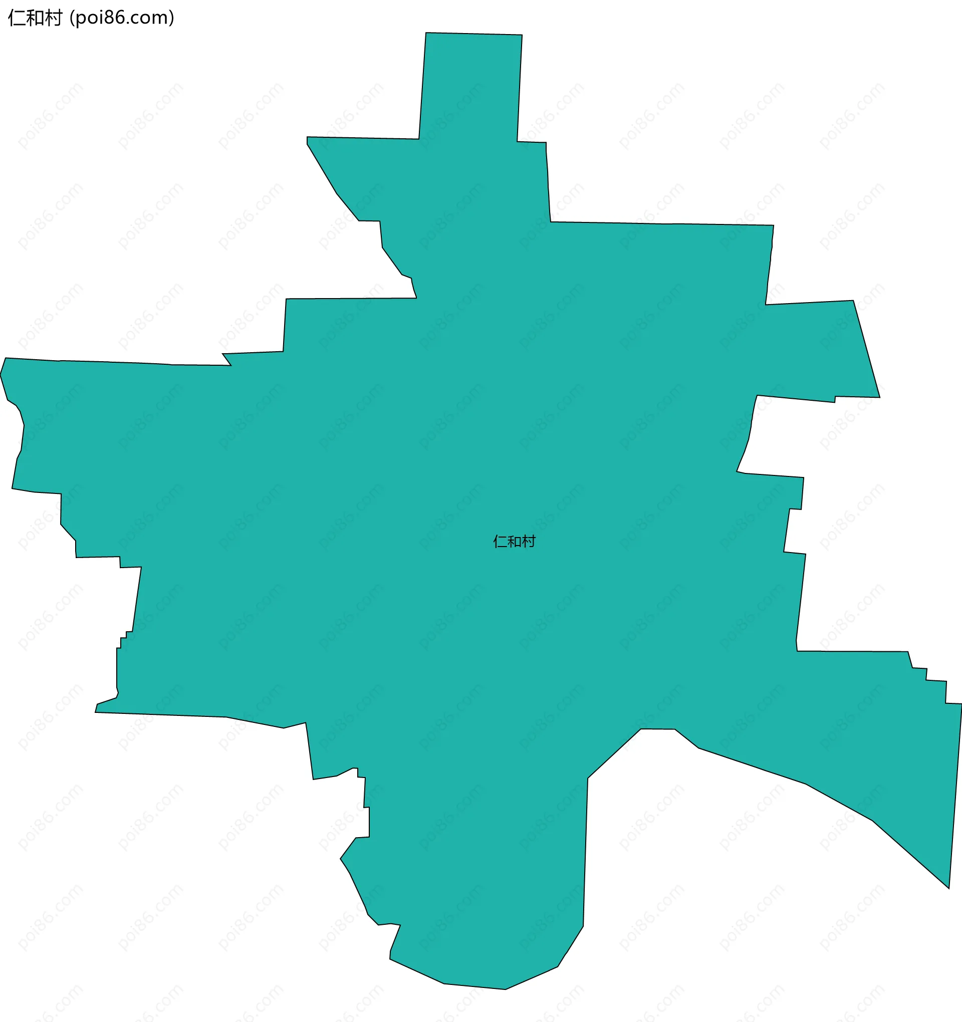 仁和村边界地图