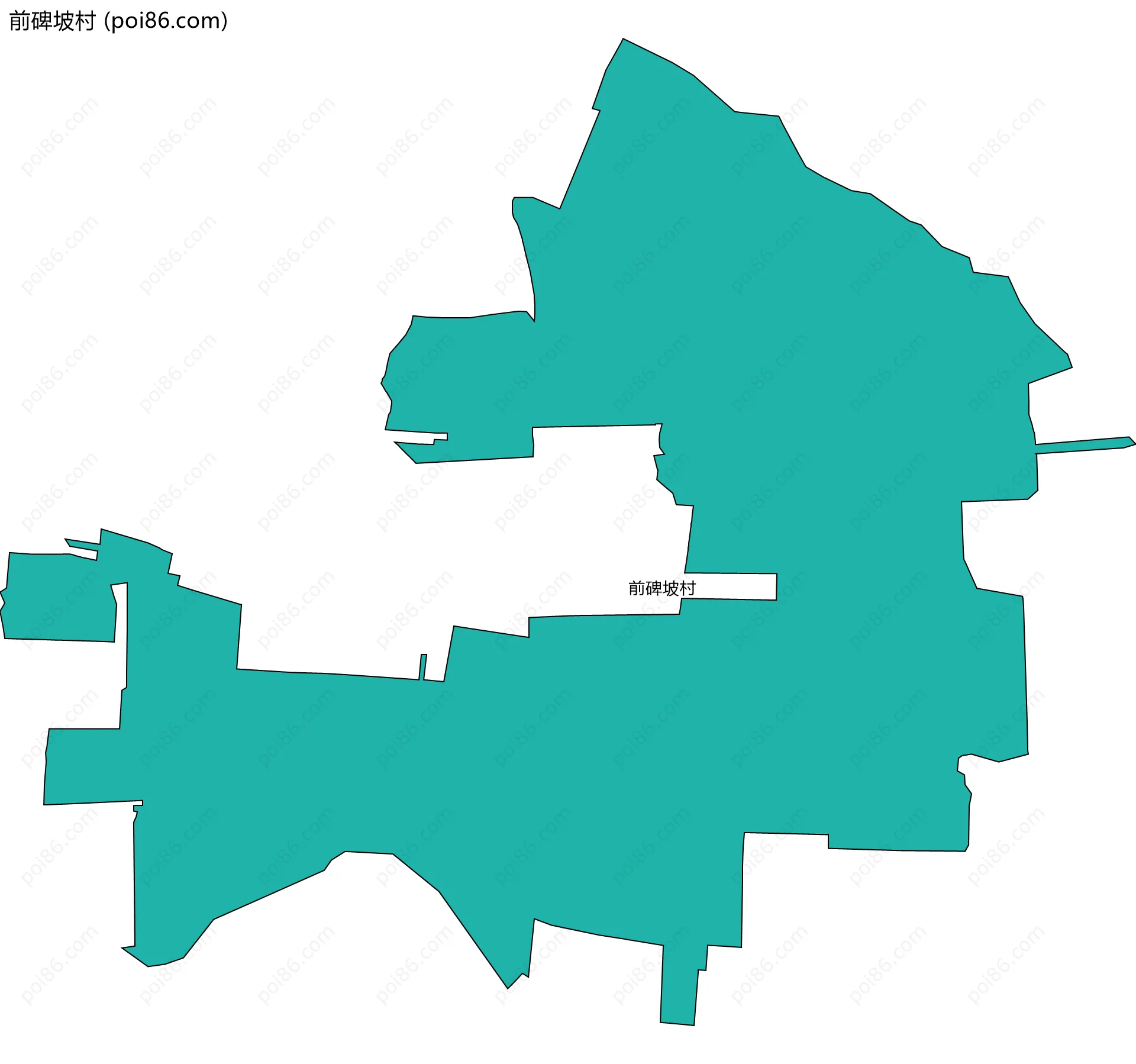 前碑坡村边界地图