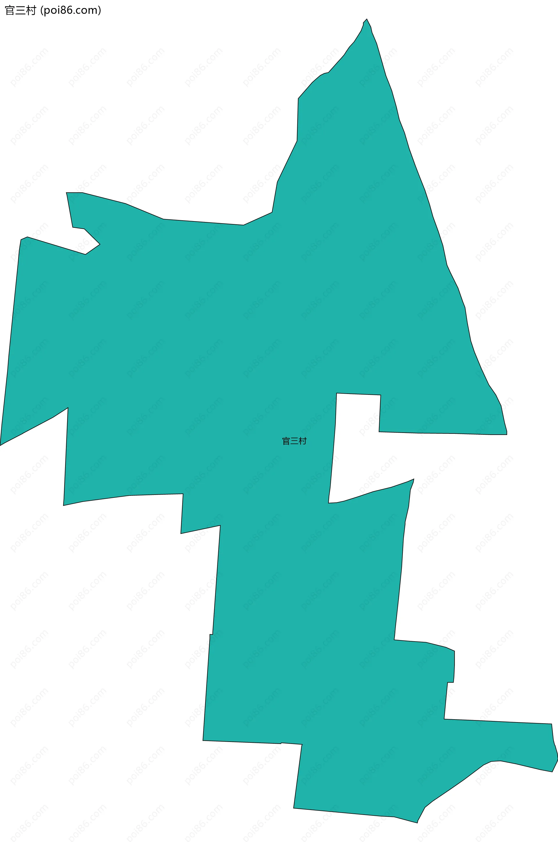 官三村边界地图