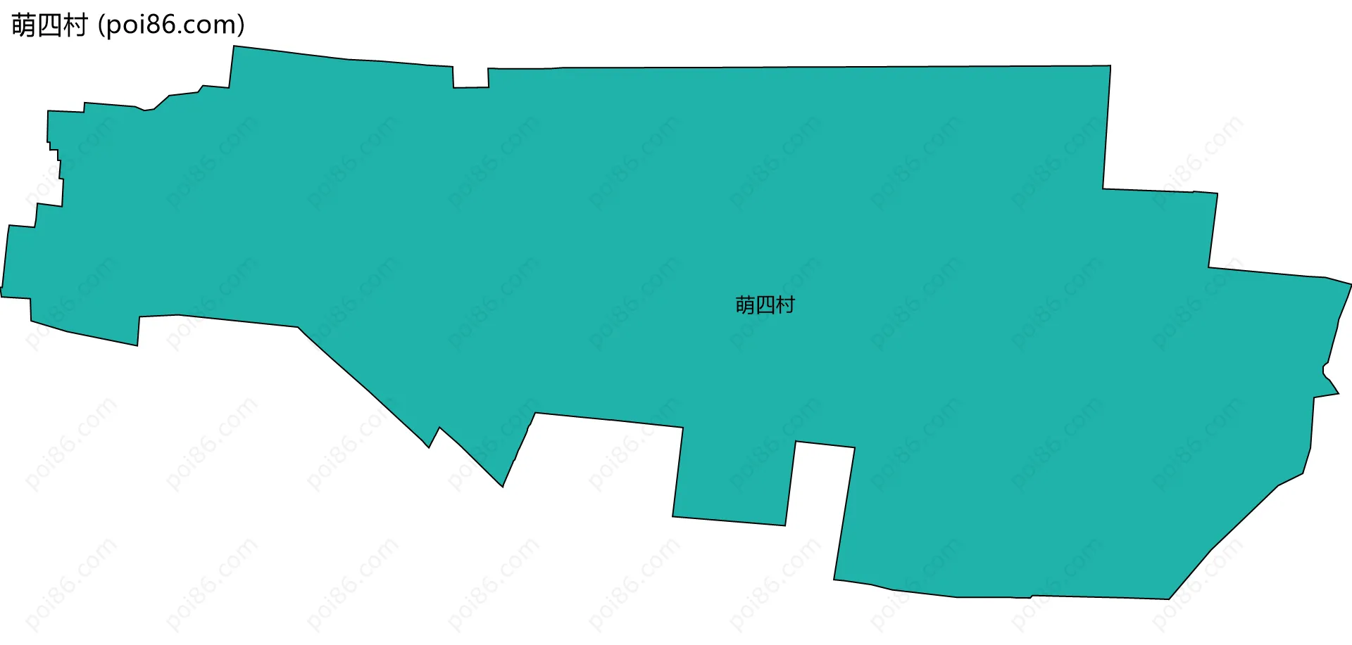 萌四村边界地图