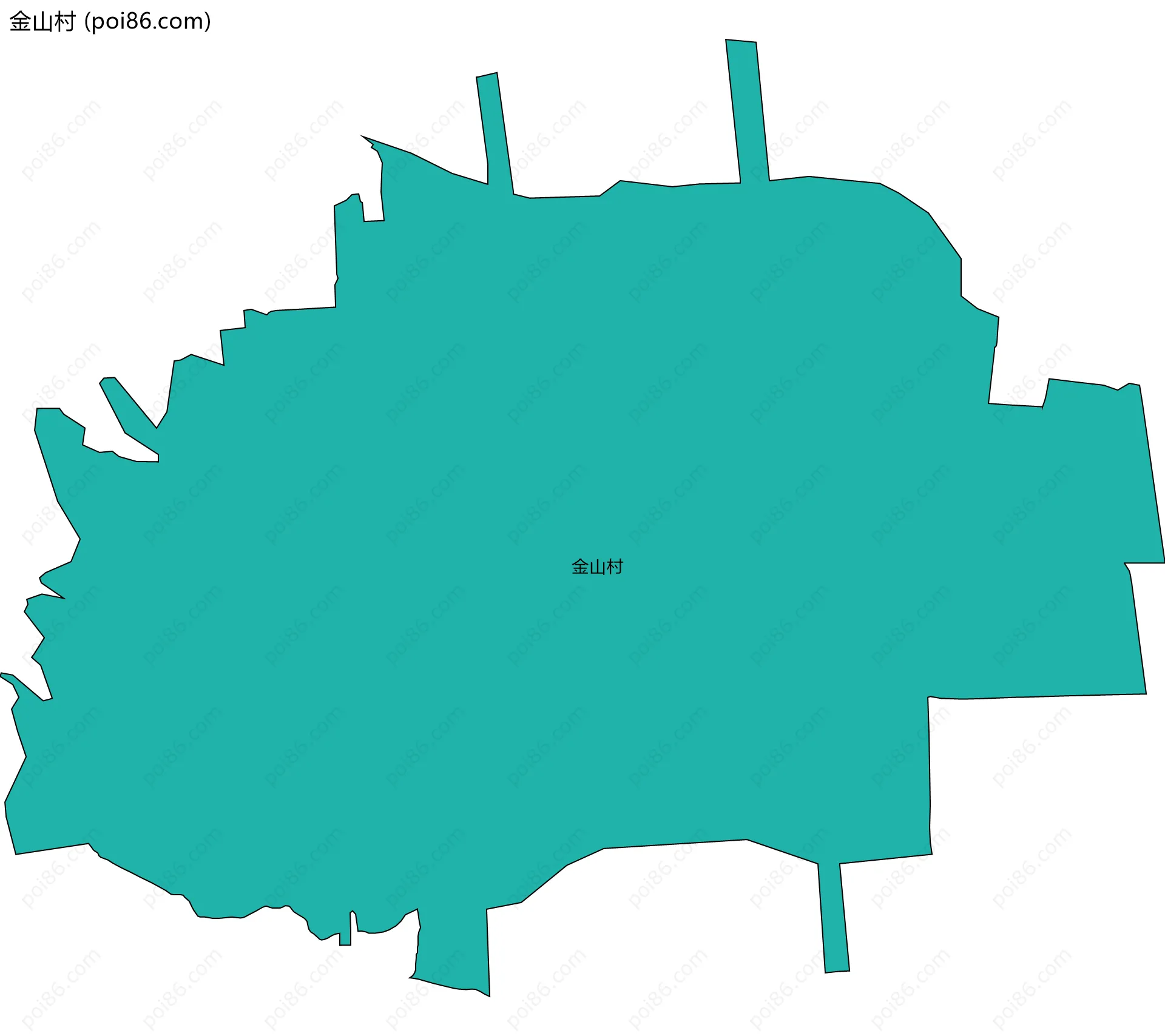 金山村边界地图