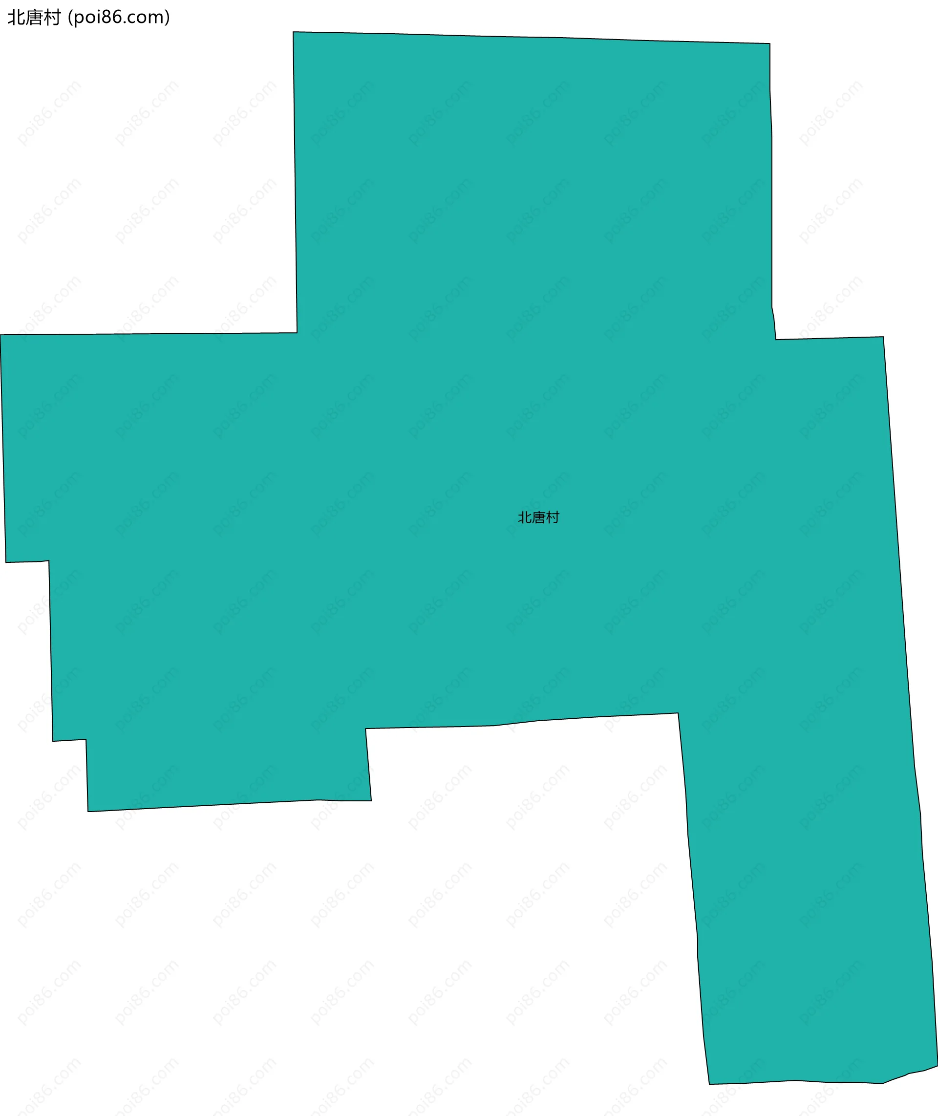 北唐村边界地图