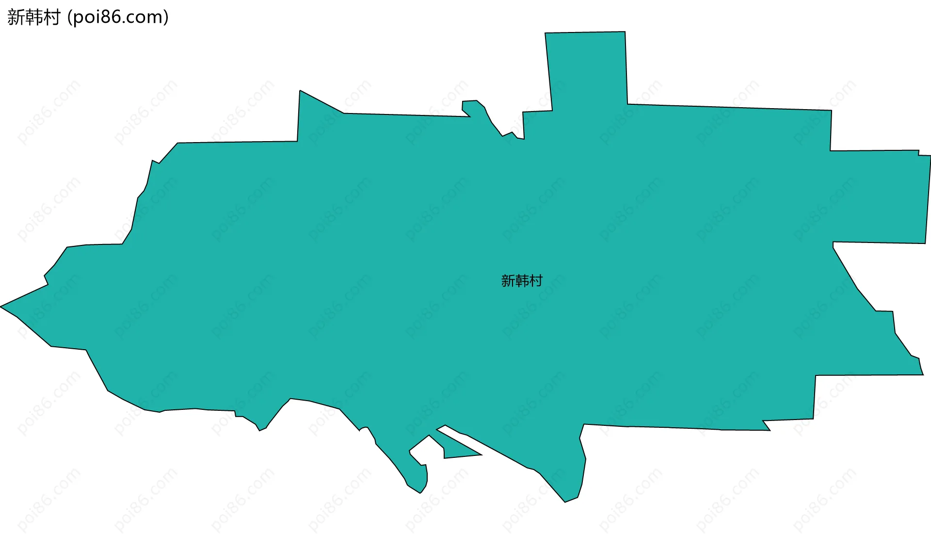 新韩村边界地图