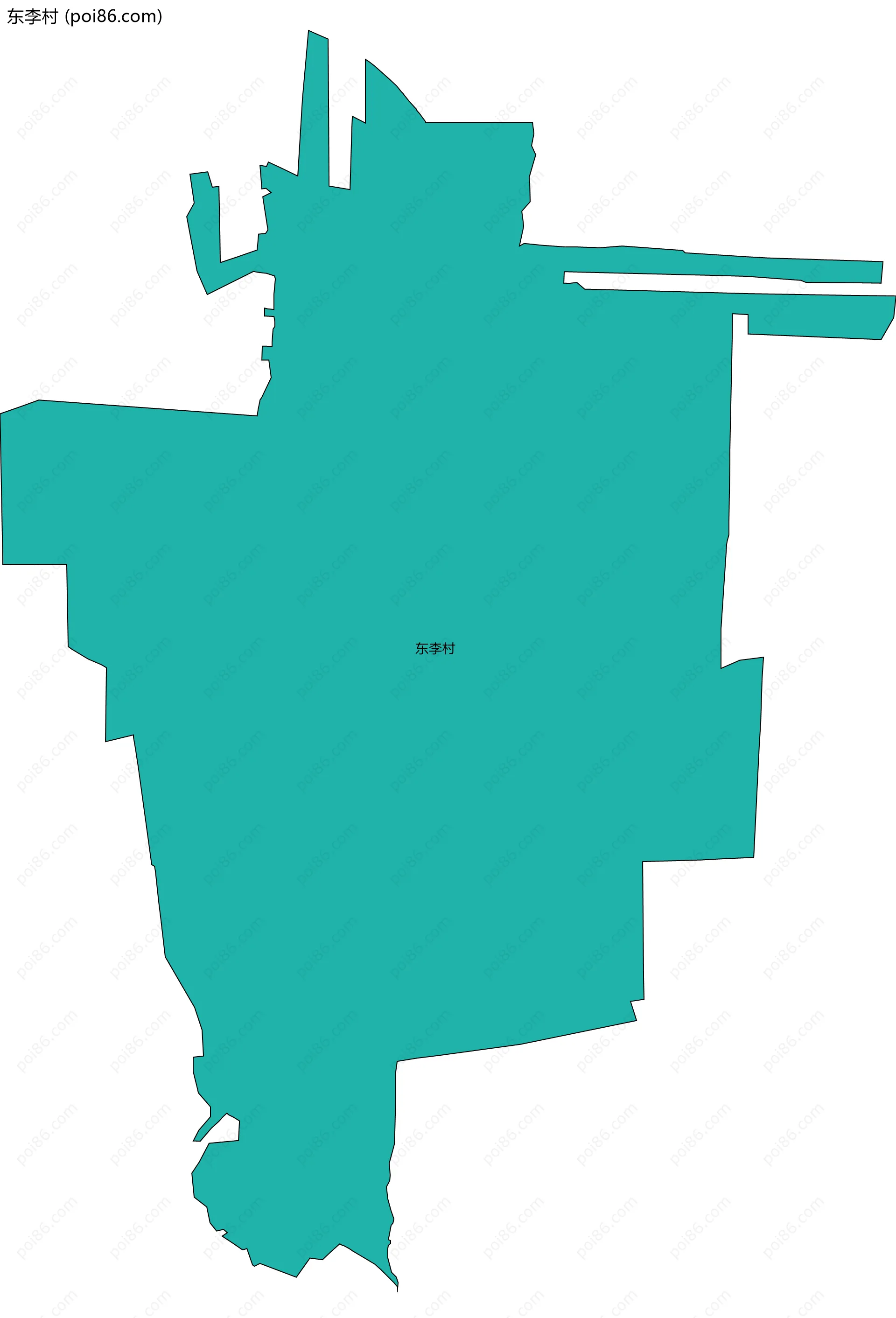 东李村边界地图