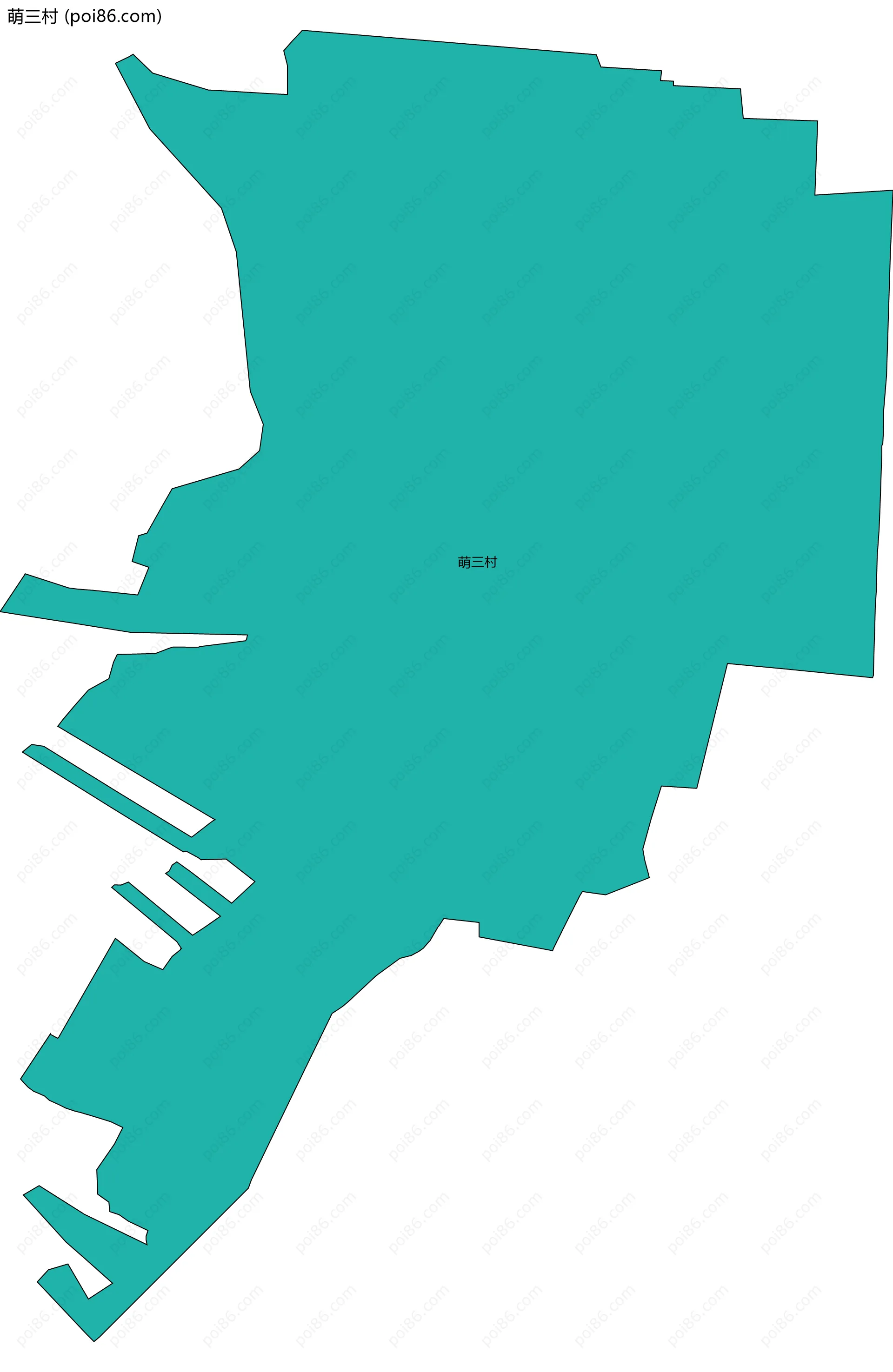 萌三村边界地图