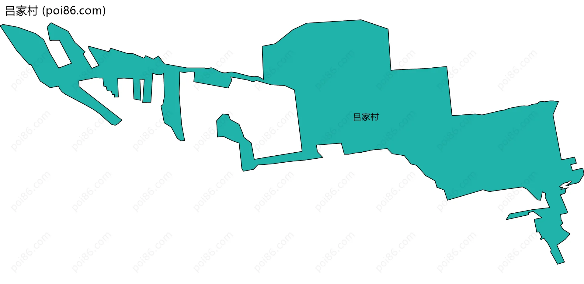 吕家村边界地图