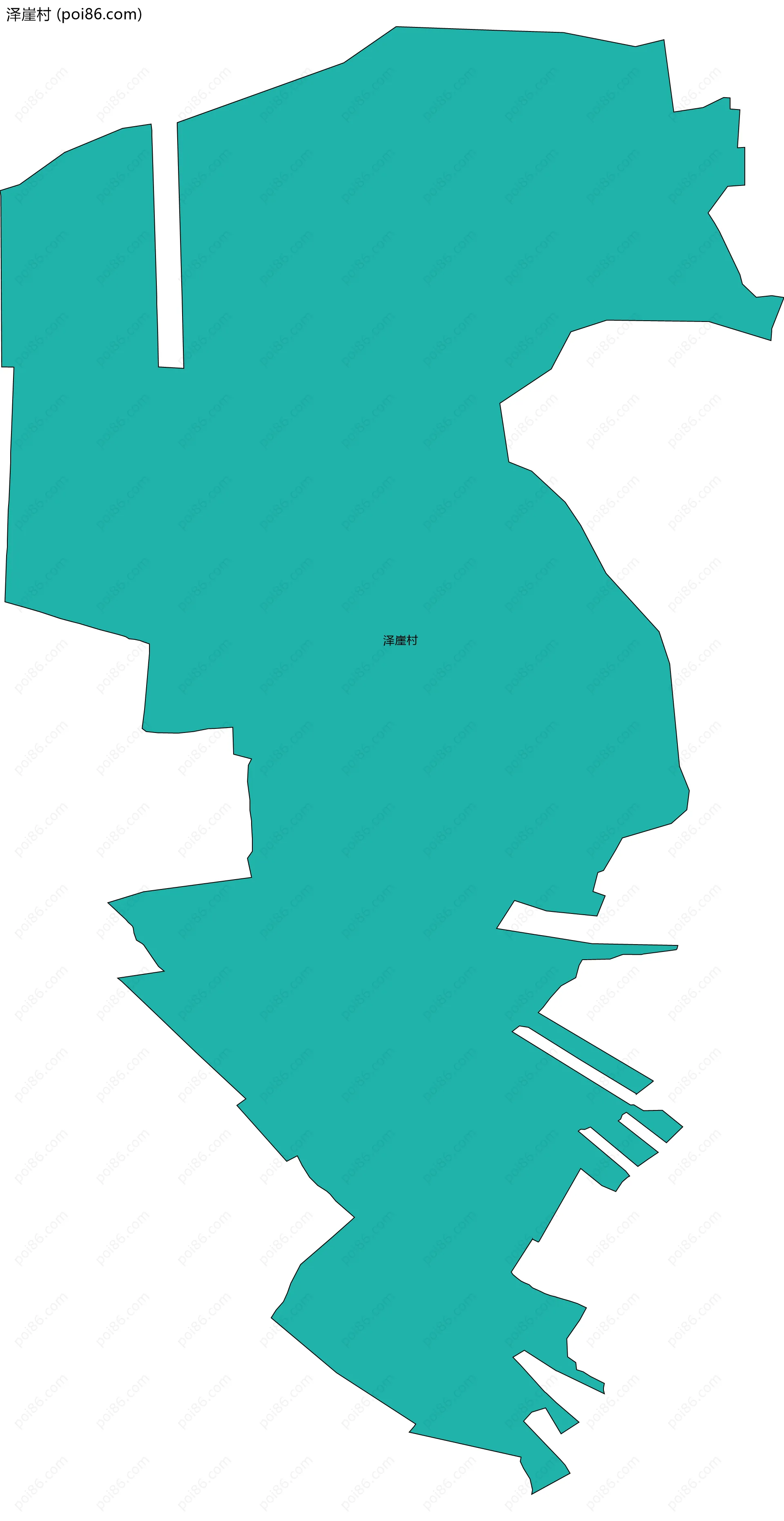 泽崖村边界地图