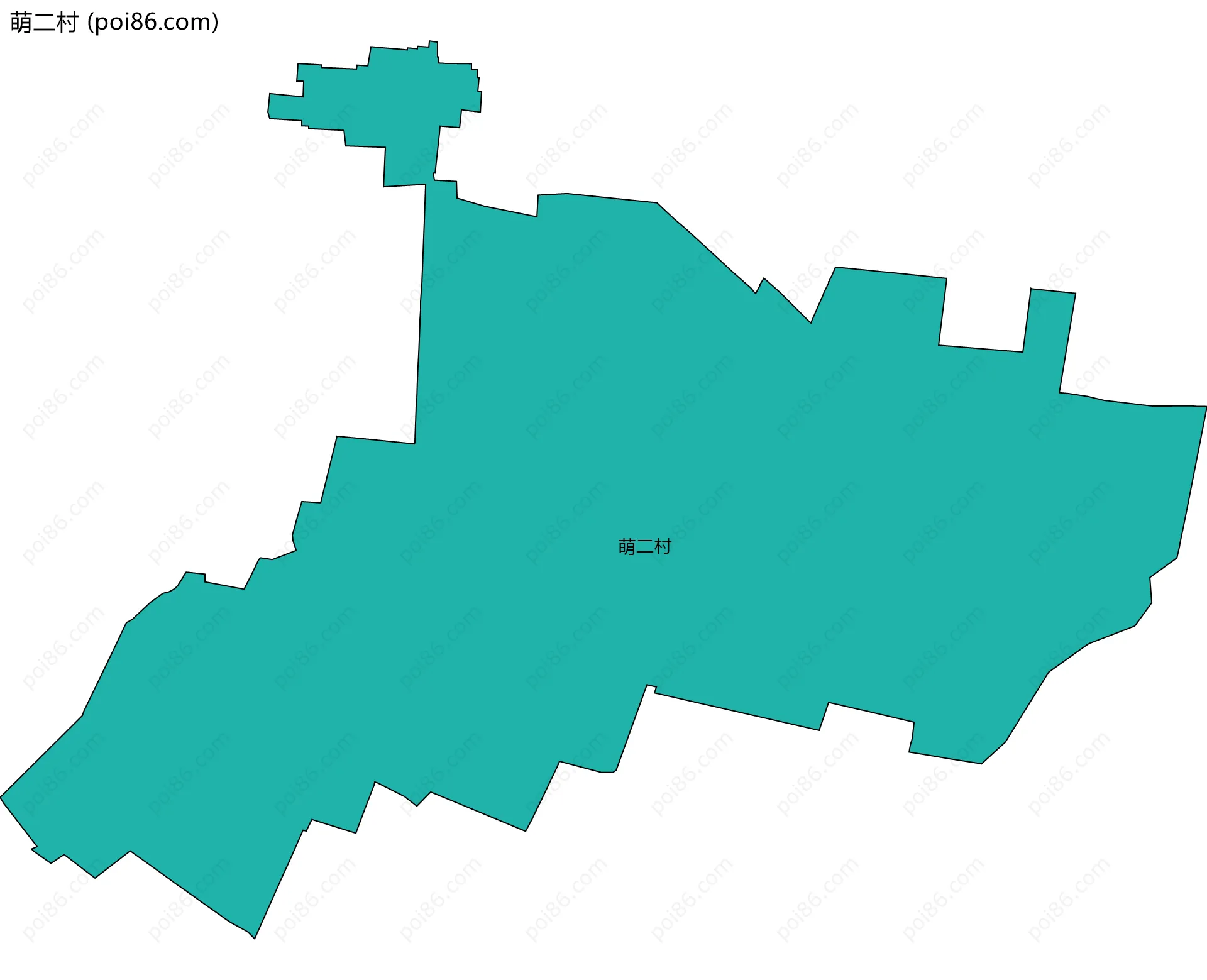 萌二村边界地图