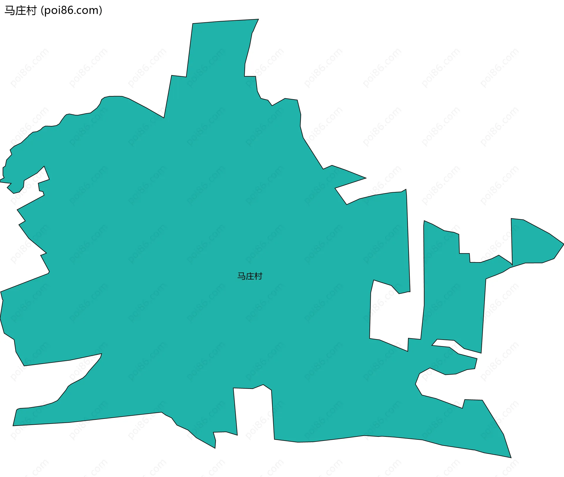 马庄村边界地图