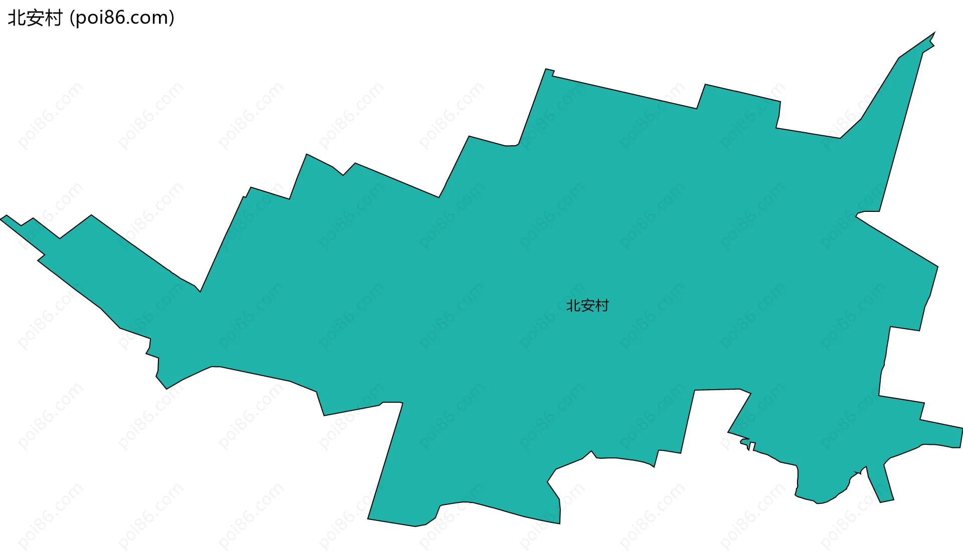 北安村边界地图