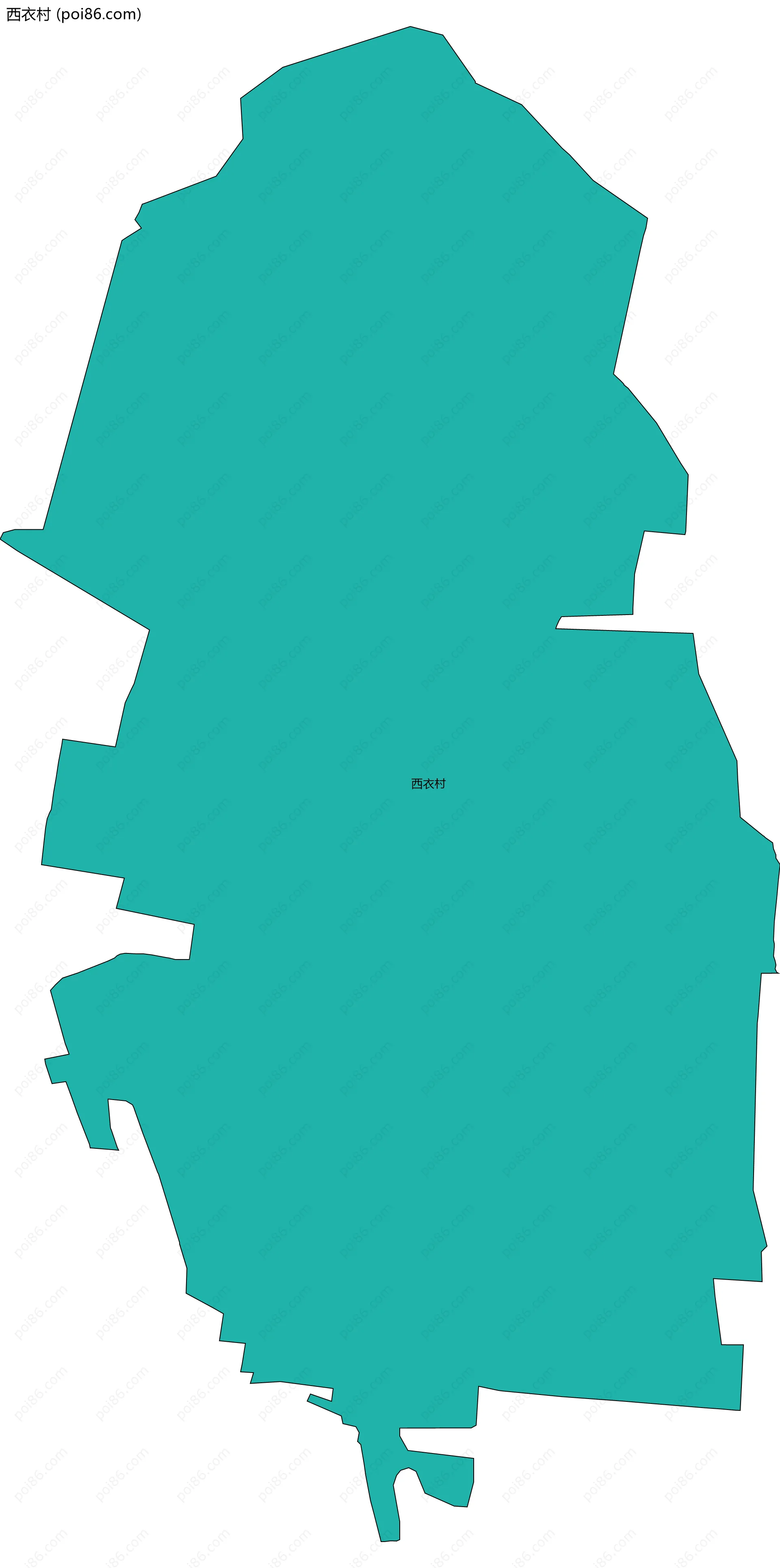 西衣村边界地图