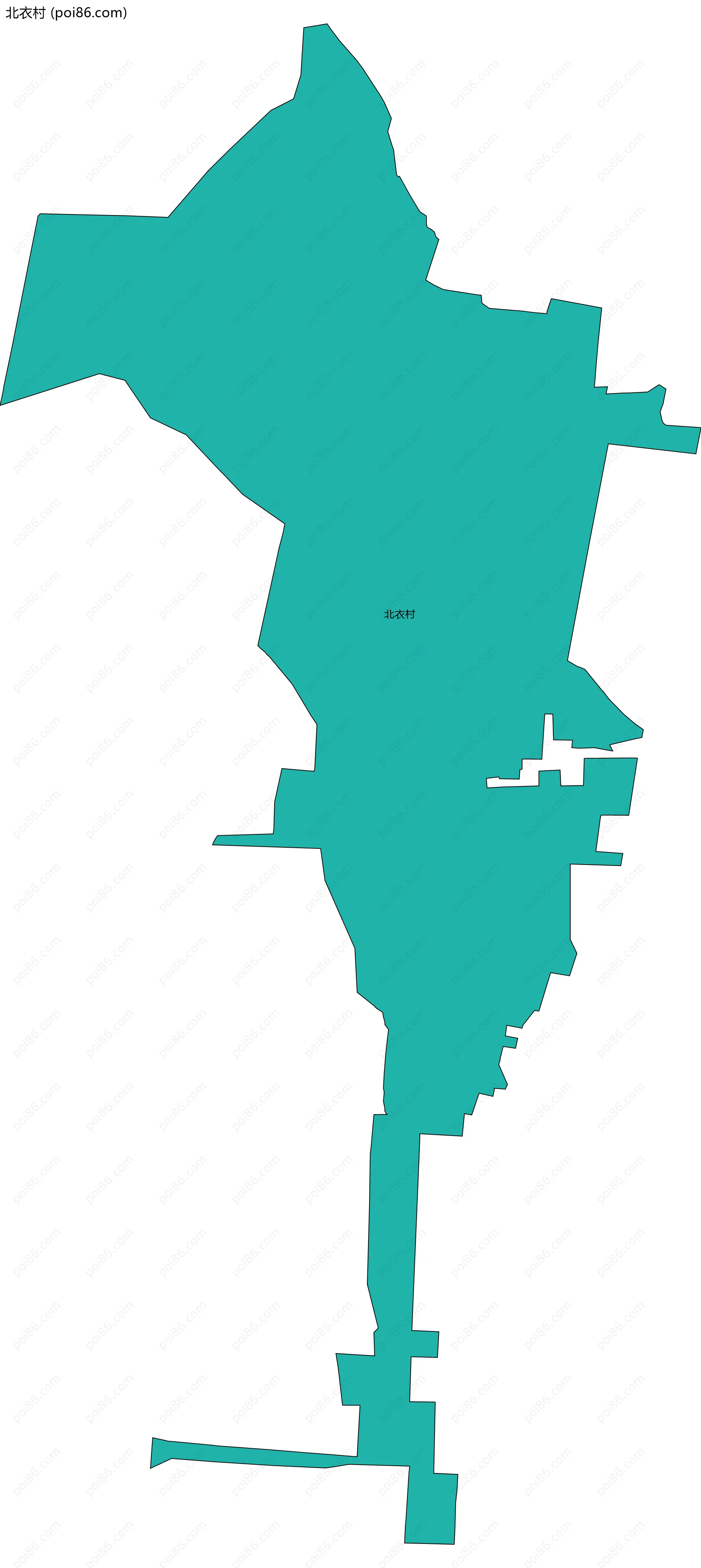 北衣村边界地图